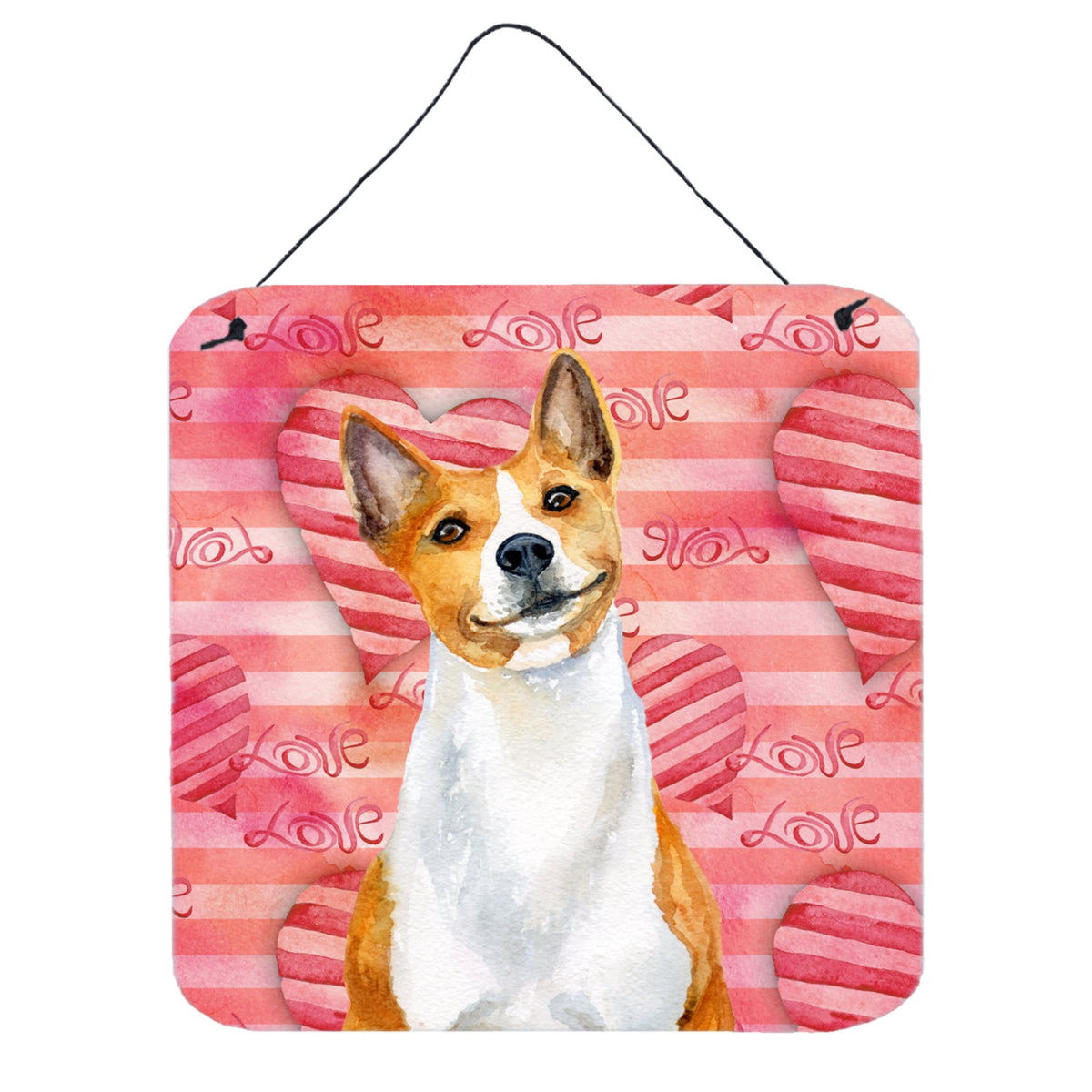 'Caroline'S Treasures Basenji Metal Print, 6H X 6W, Love Is A Dog''