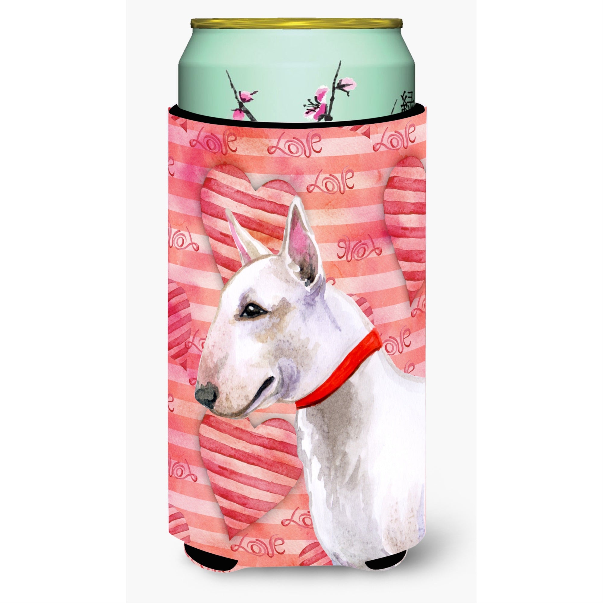 'Caroline'S Treasures Bull Terrier Love Decorative Can Hugger, Tall Boy, Multicolor''