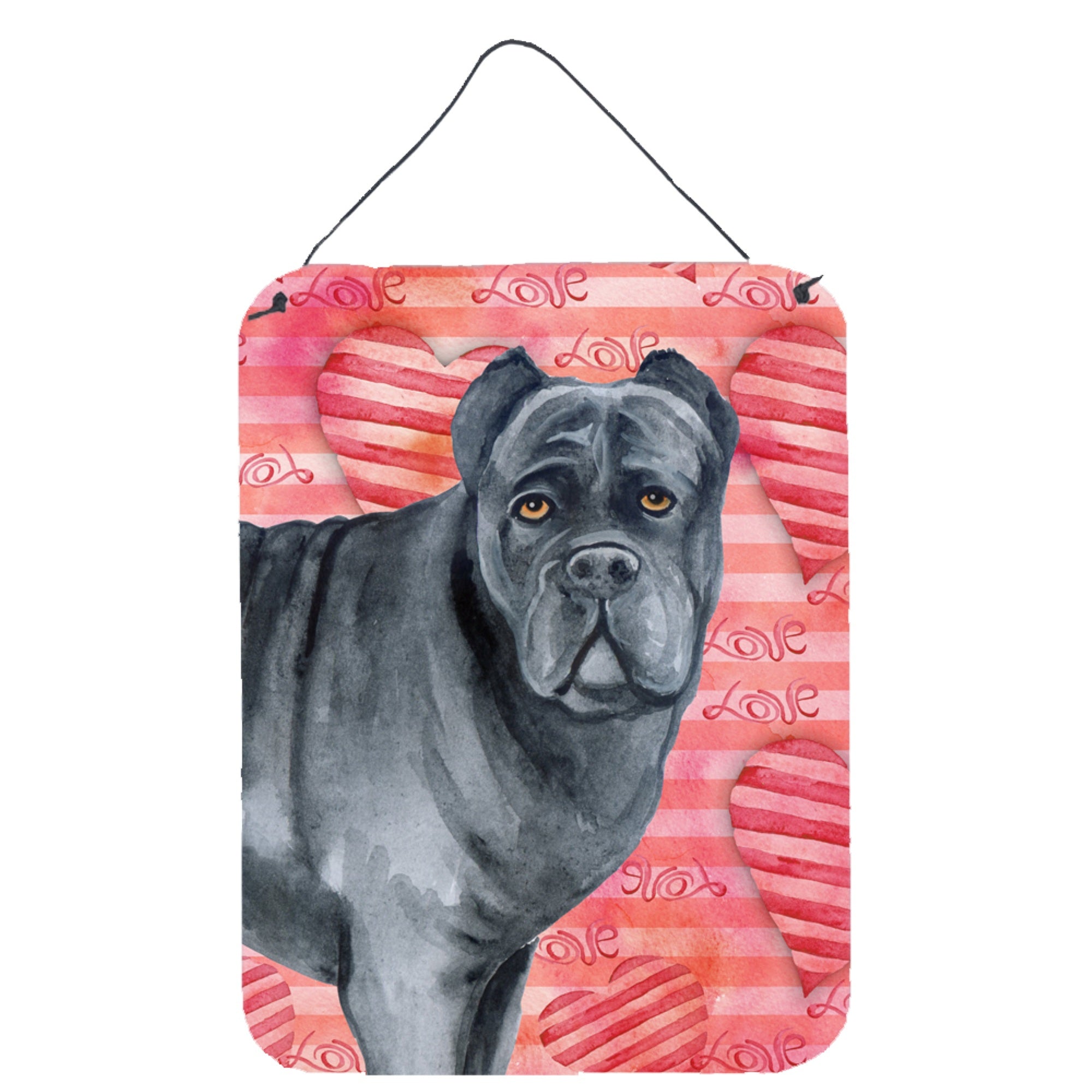 'Caroline'S Treasures Cane Corso Love Metal Print, 16'''' X 12'''', Multicolor''