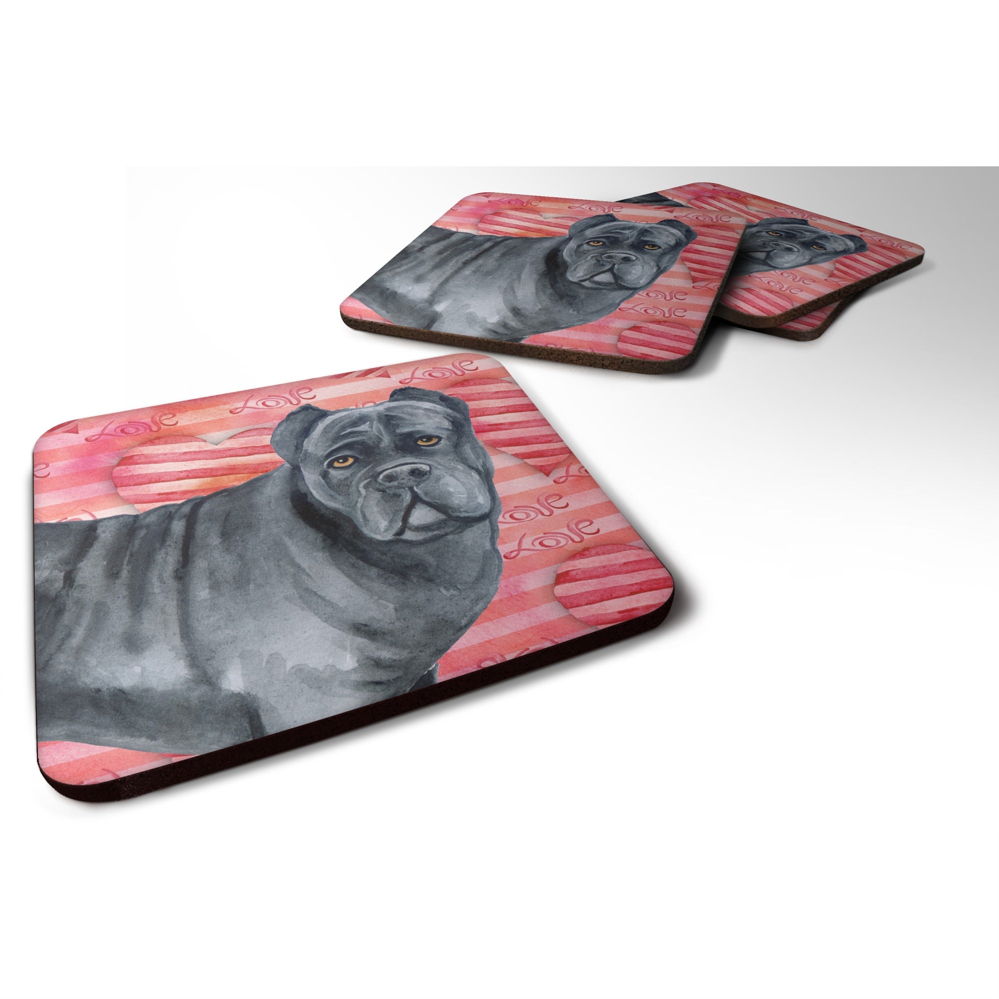 'Caroline'S Treasures Cane Corso Love Decorative Coasters, Multicolor''