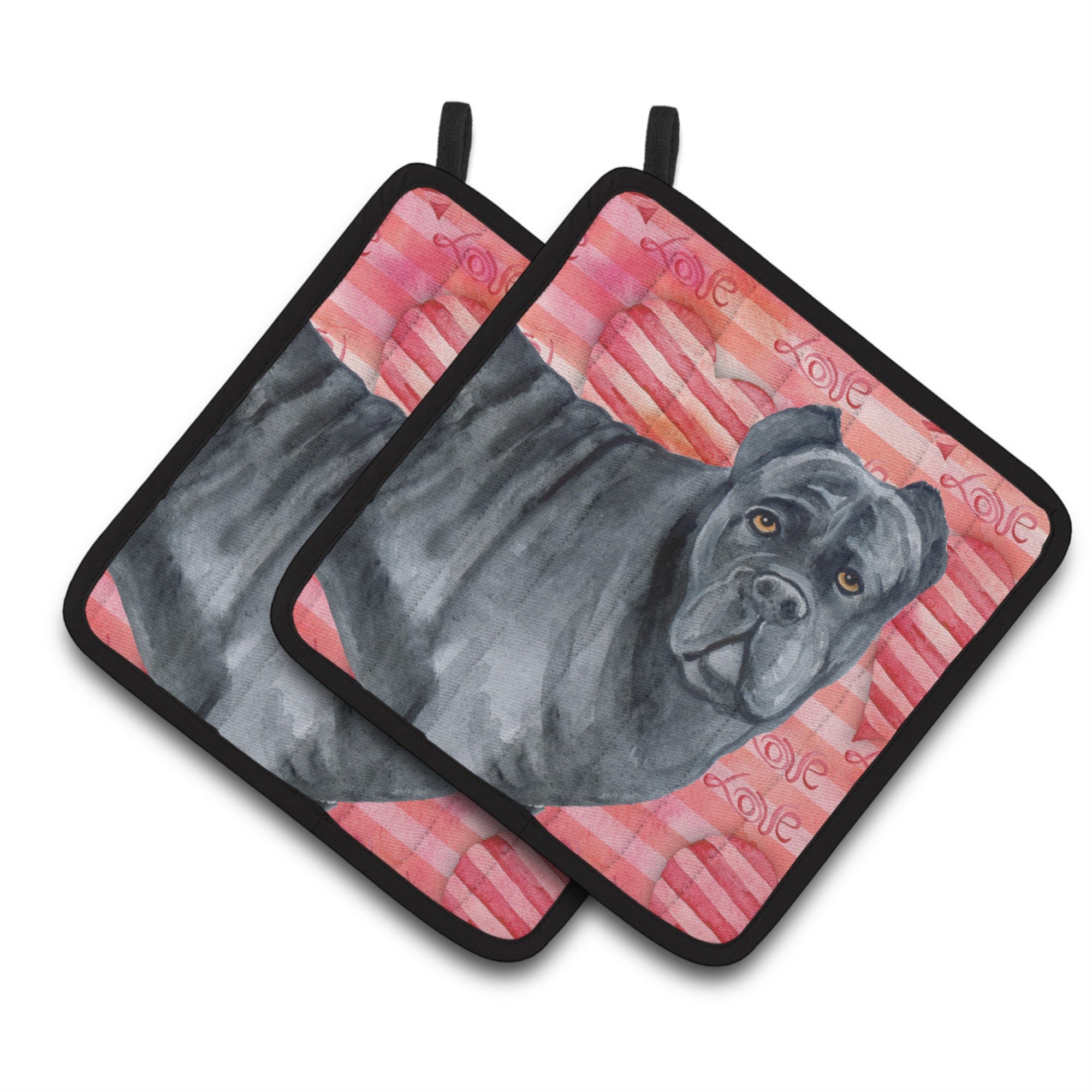 'Caroline'S Treasures Cane Corso Decorated Pot Holder, 7.5H X 7.5W, Love Is A Dog''