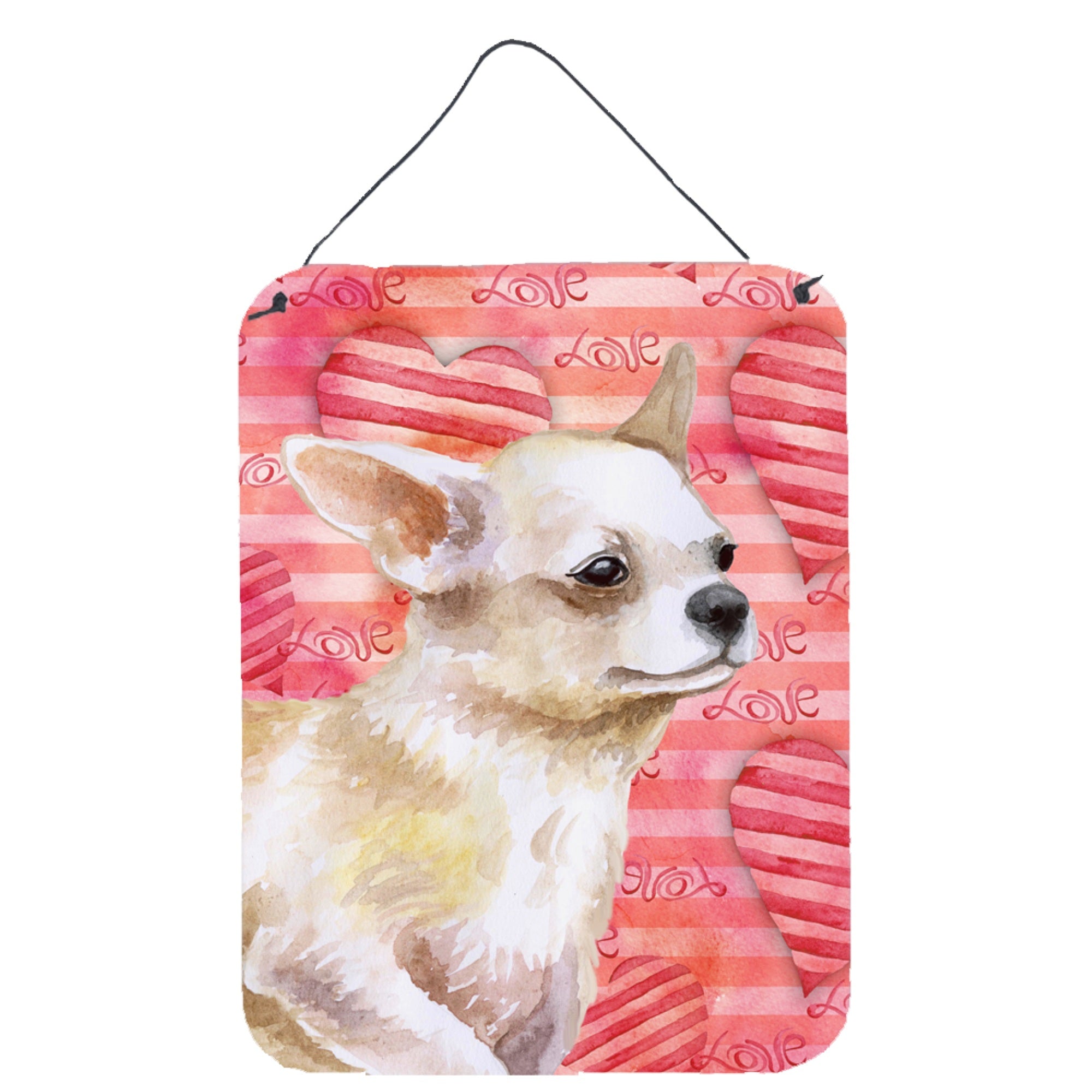 'Caroline'S Treasures Chihuahua Leg Up Love Metal Print, 16'''' X 12'''', Multicolor''