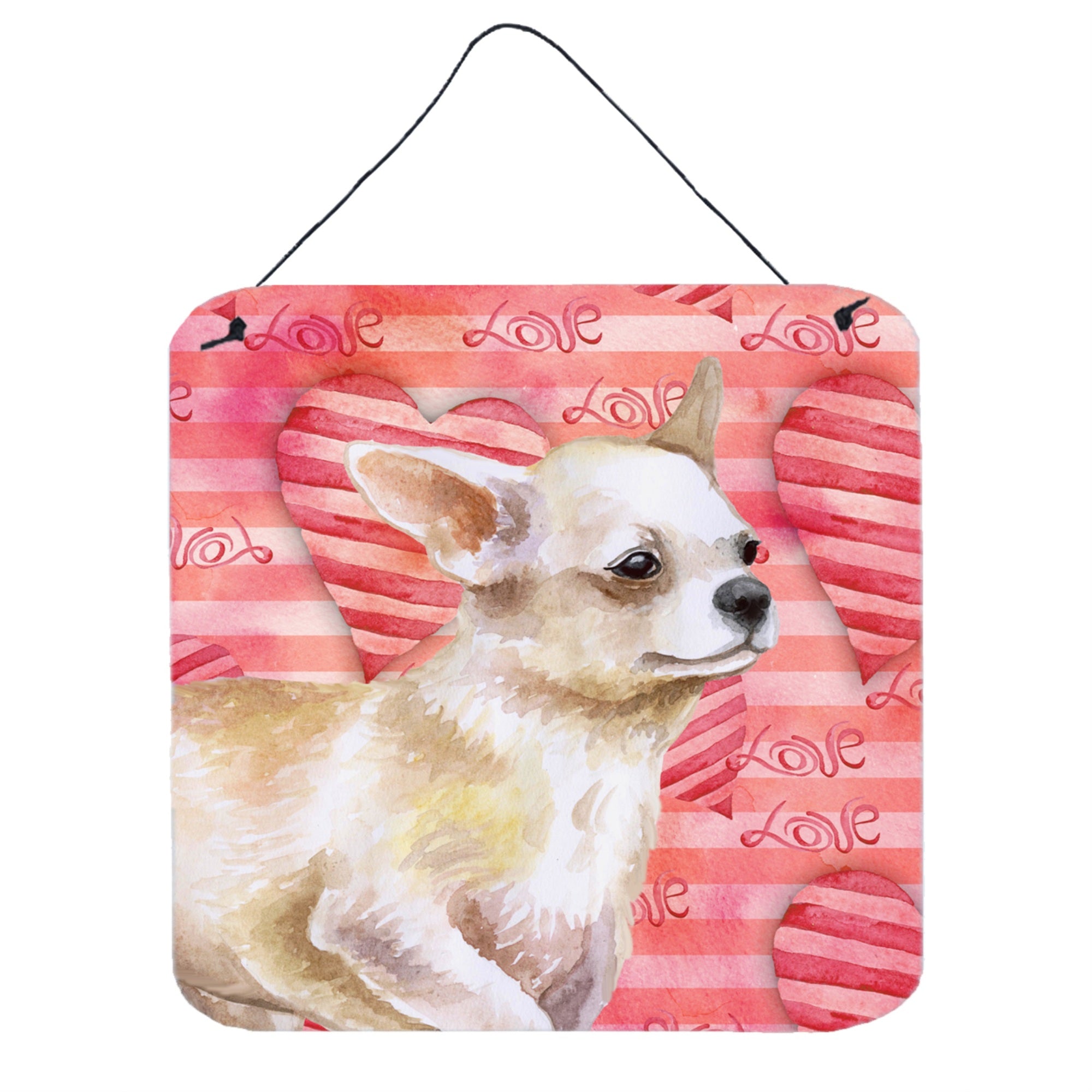 'Caroline'S Treasures Chihuahua Leg Metal Print, 6H X 6W, Love Is A Dog''