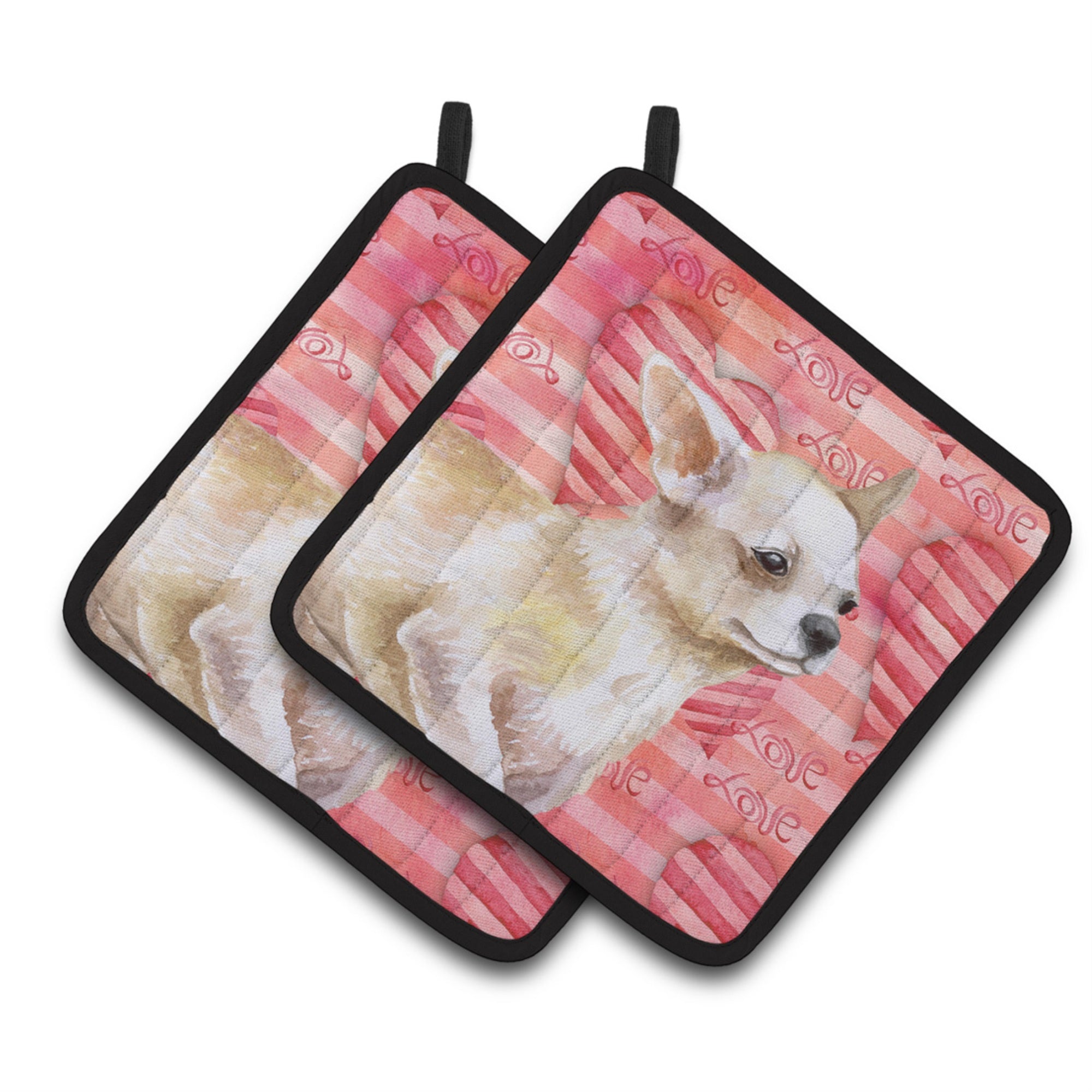 'Caroline'S Treasures Chihuahua Leg Decorated Pot Holder, 7.5H X 7.5W, Love Is A Dog''