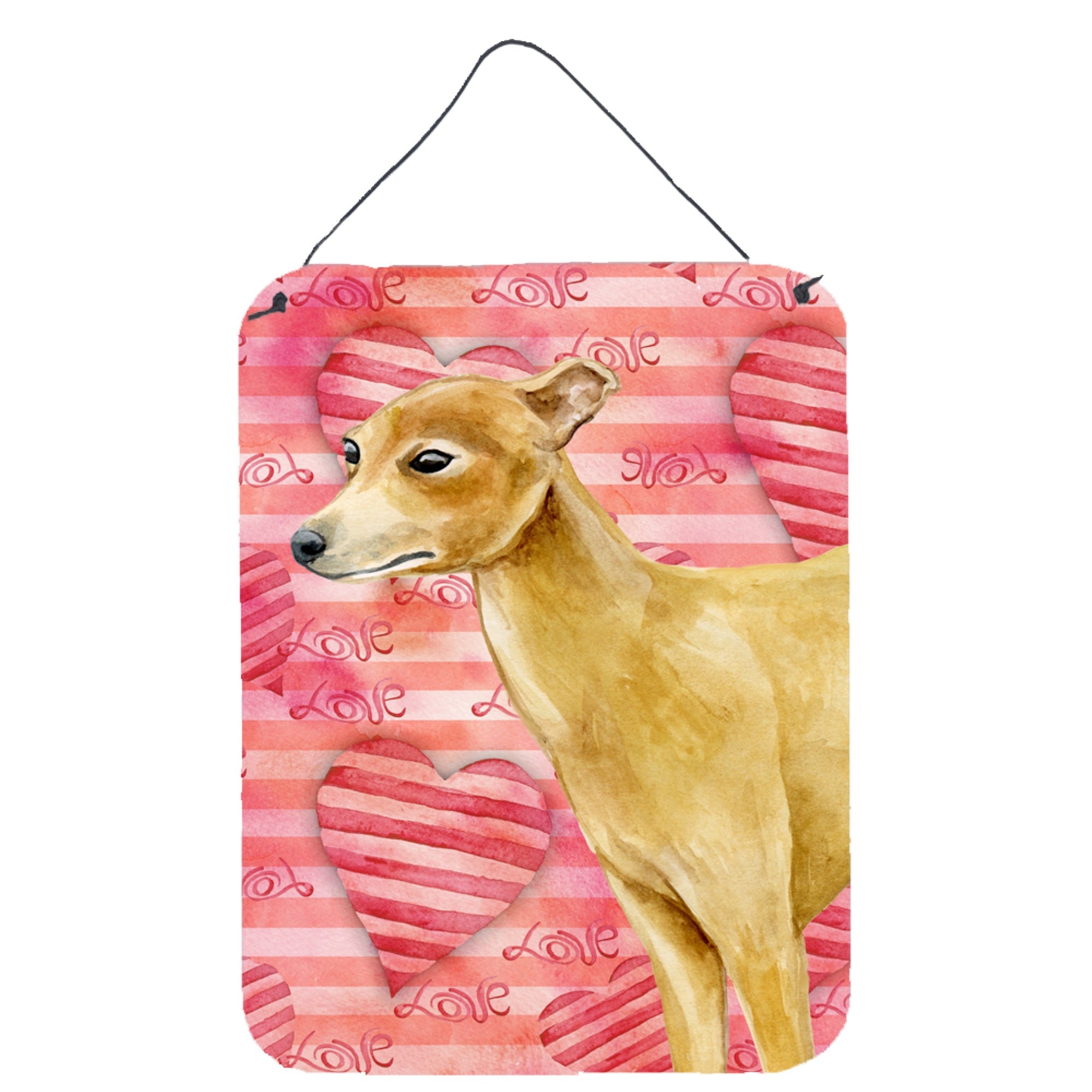 'Caroline'S Treasures Italian Greyhound Love Metal Print, 16'''' X 12'''', Multicolor''