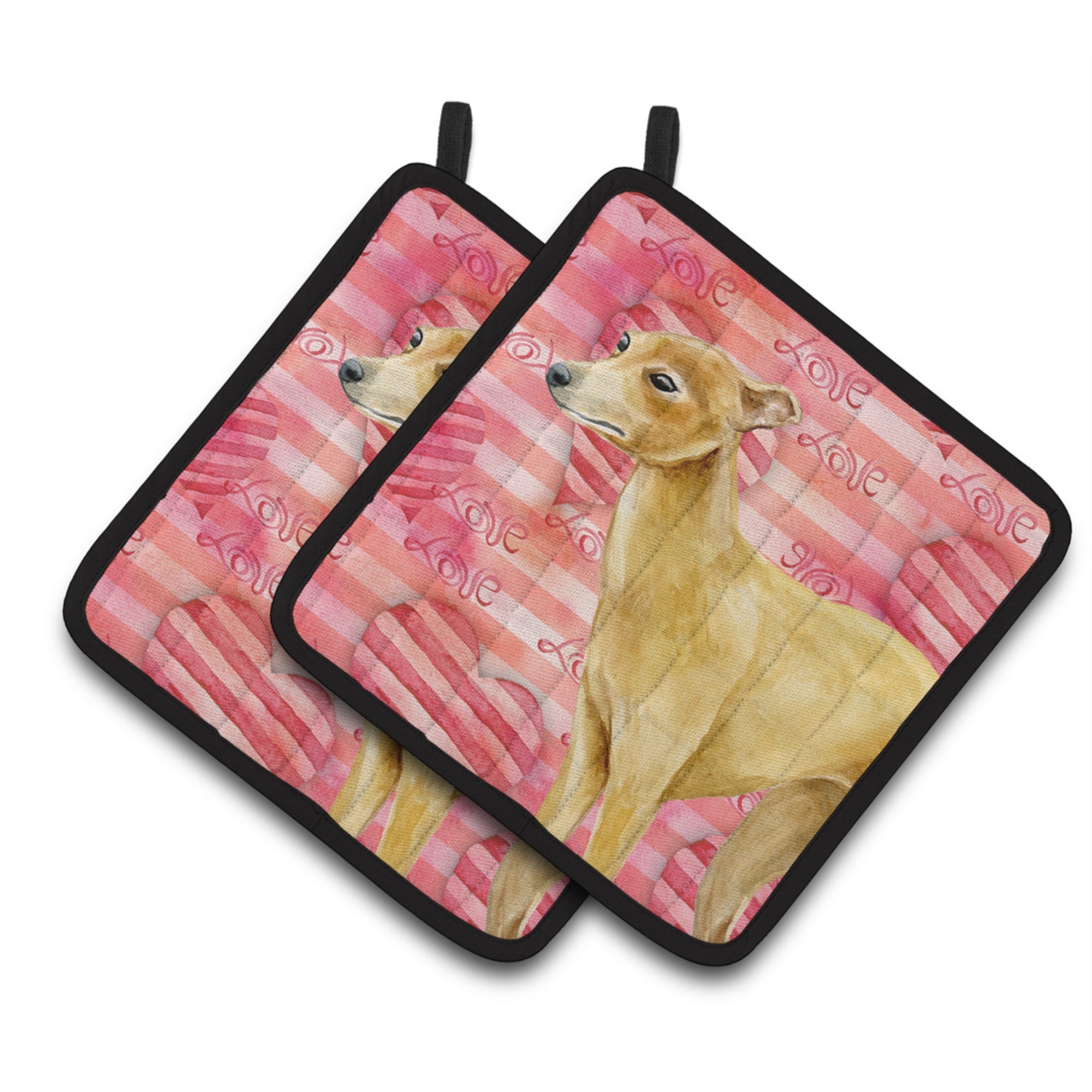 'Caroline'S Treasures Italian Greyhound Decorated Pot Holder, 7.5H X 7.5W, Love Is A Dog''