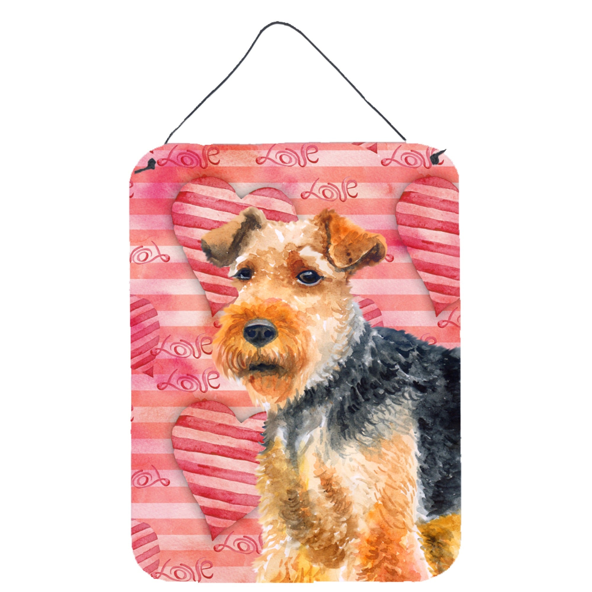 'Caroline'S Treasures Welsh Terrier Love Metal Print, 16'''' X 12'''', Multicolor''