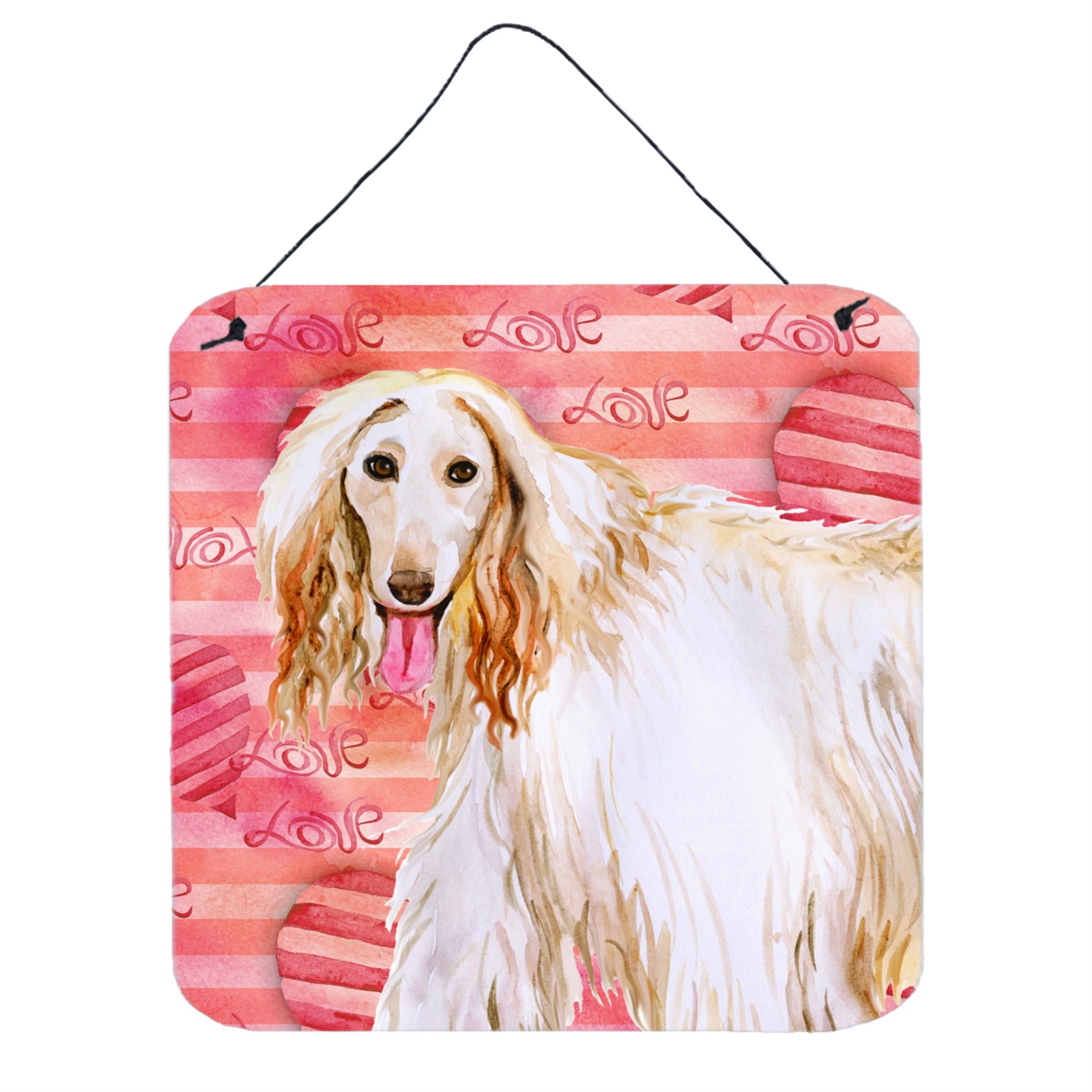'Caroline'S Treasures Afghan Hound Metal Print, 6H X 6W, Love Is A Dog''