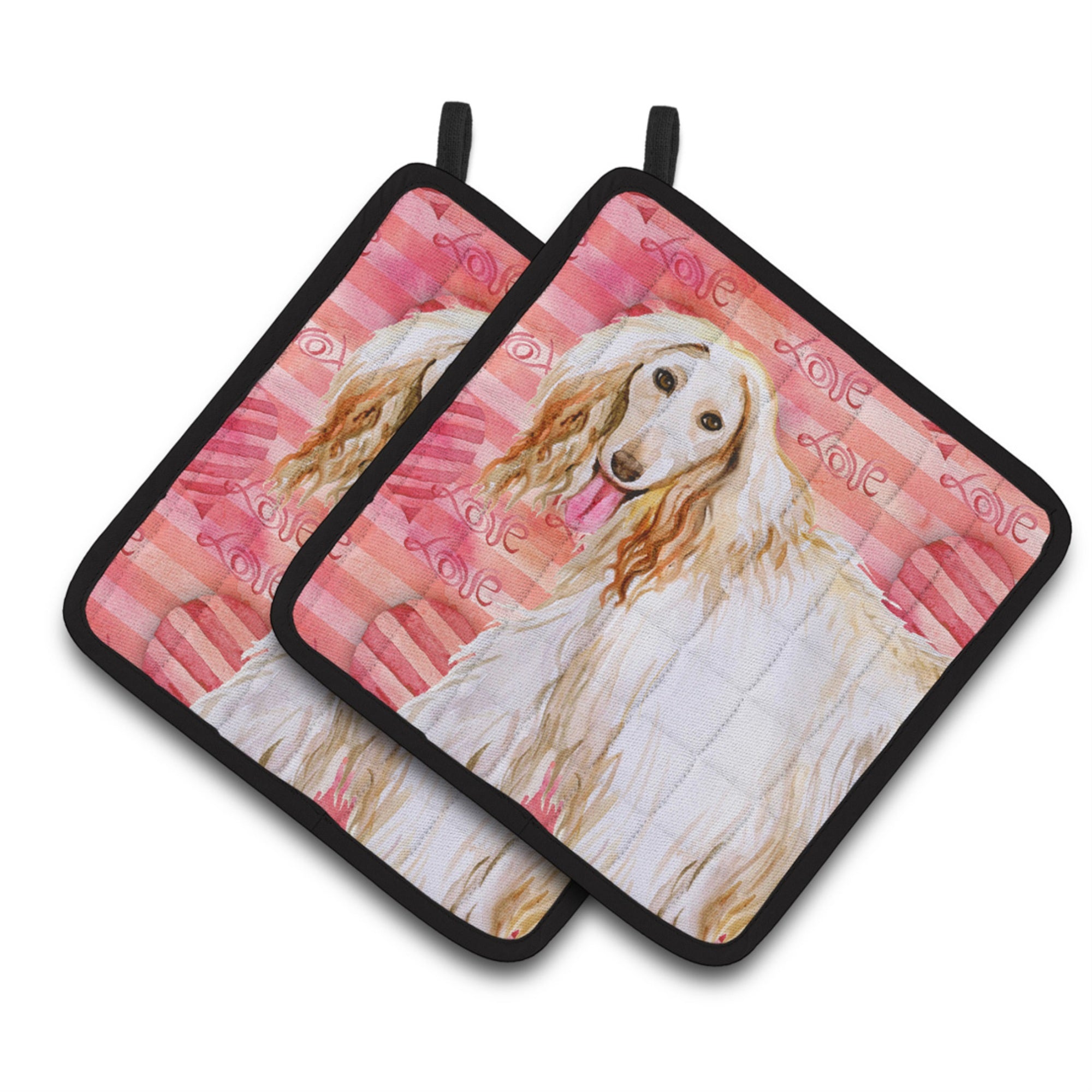 'Caroline'S Treasures Afghan Hound Decorated Pot Holder, 7.5H X 7.5W, Love Is A Dog''
