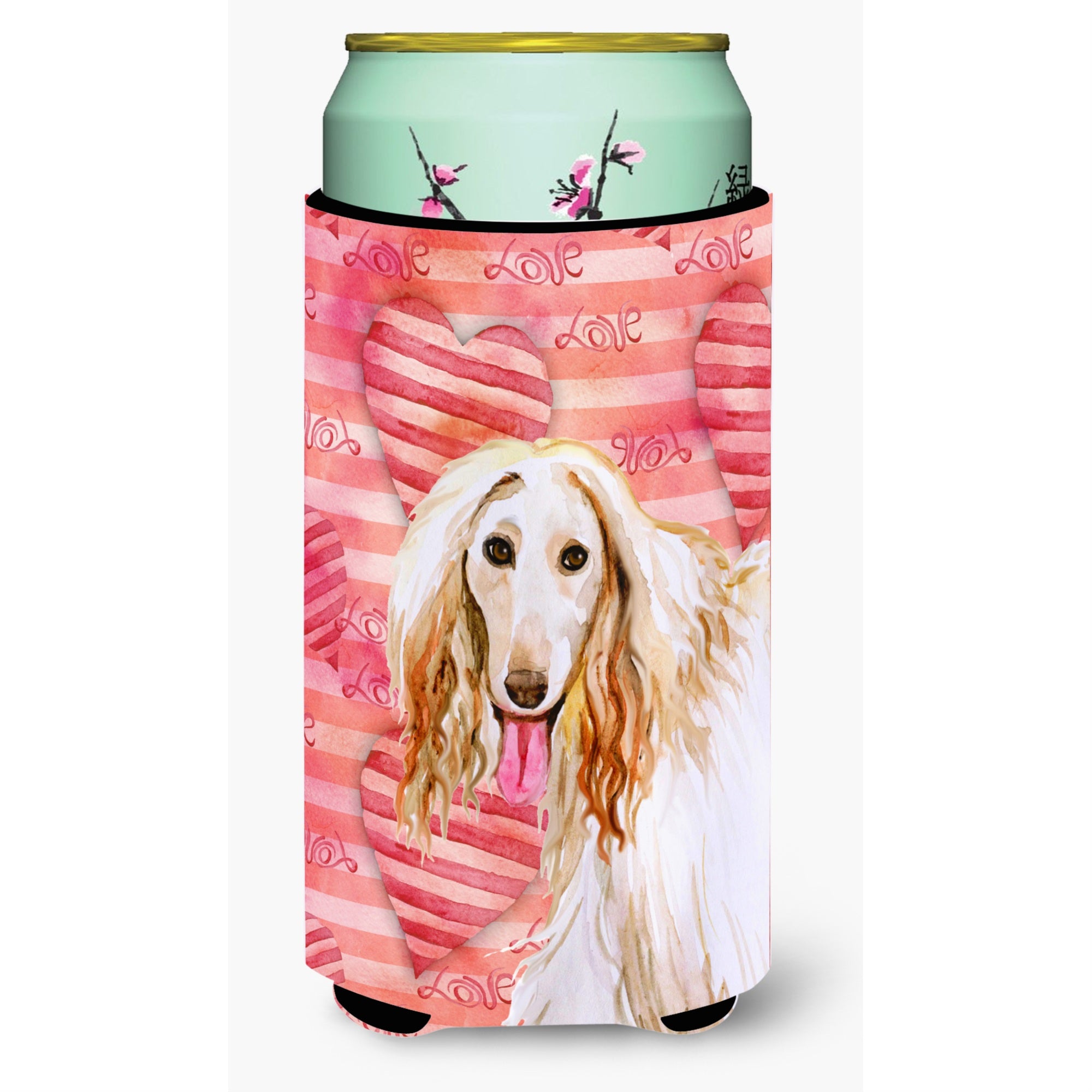 'Caroline'S Treasures Afghan Hound Love Decorative Can Hugger, Tall Boy, Multicolor''