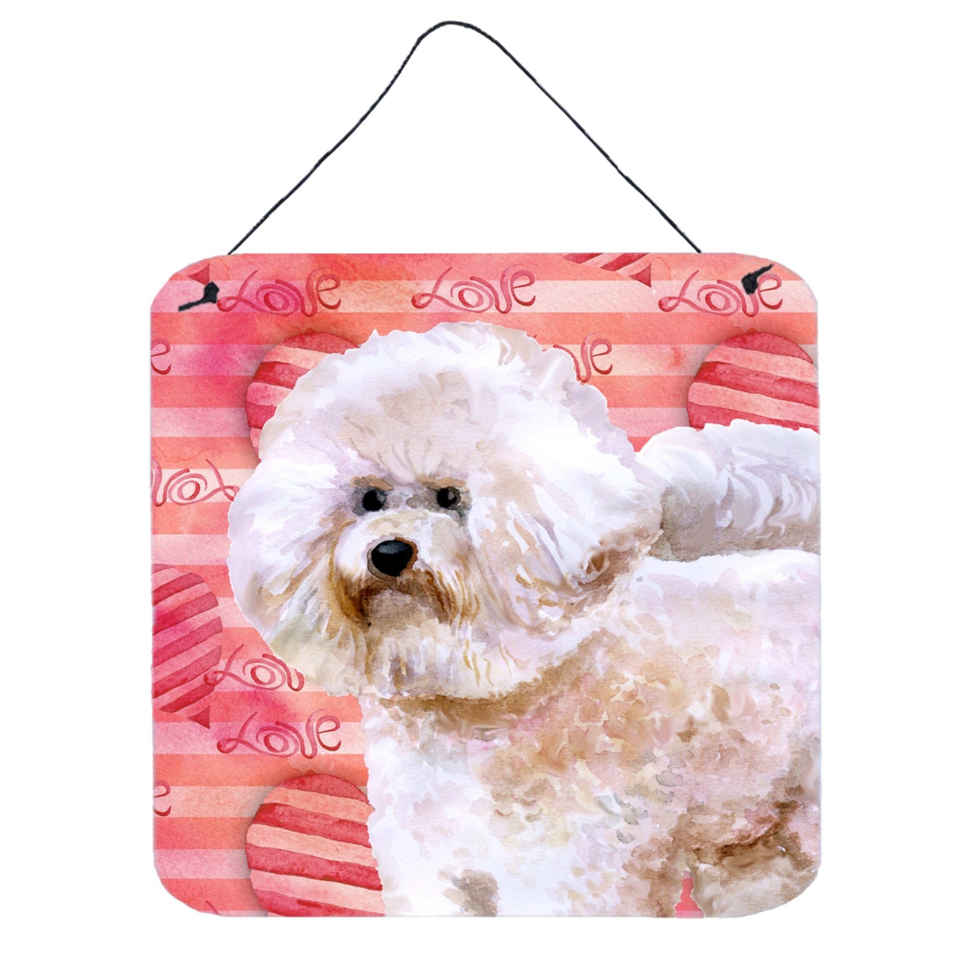 'Caroline'S Treasures Bichon Frise #2 Metal Print, 6H X 6W, Love Is A Dog''