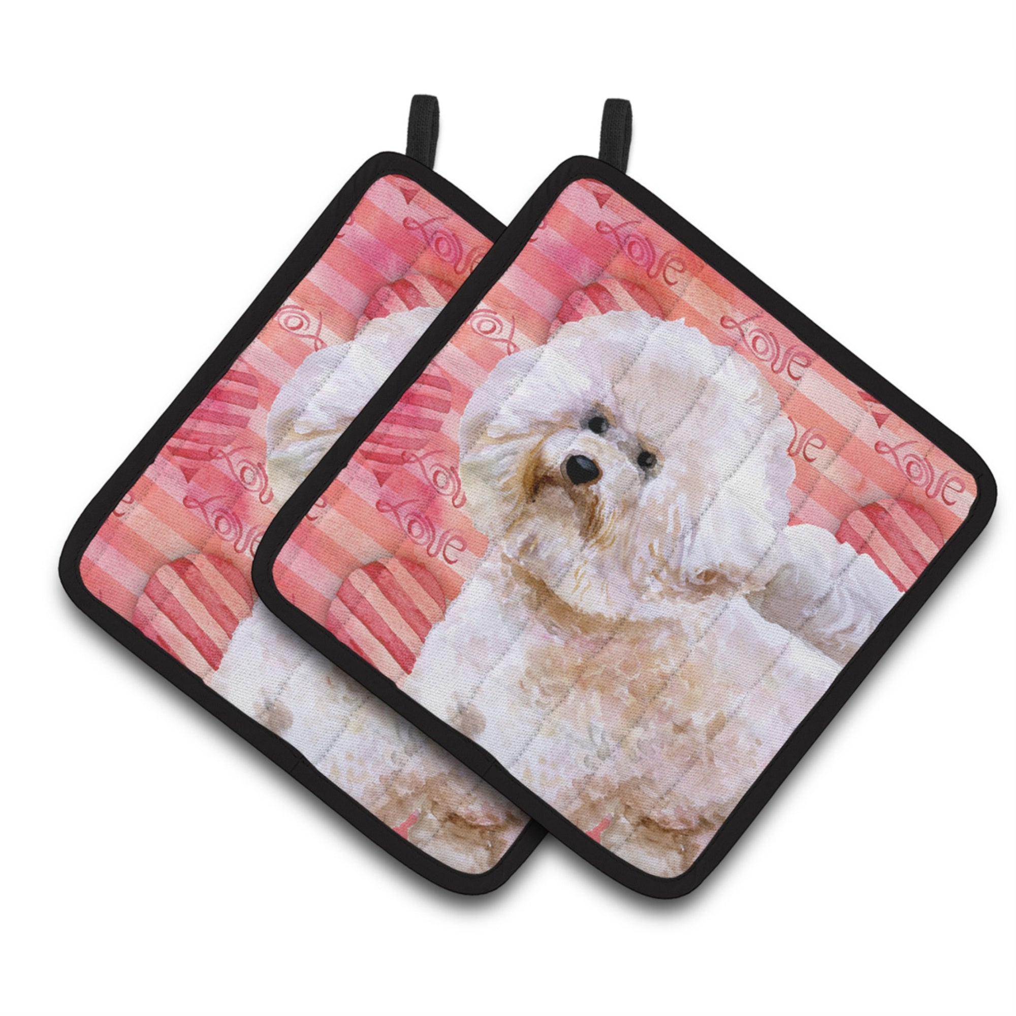 'Caroline'S Treasures Bichon Frise #2 Decorated Pot Holder, 7.5H X 7.5W, Love Is A Dog''