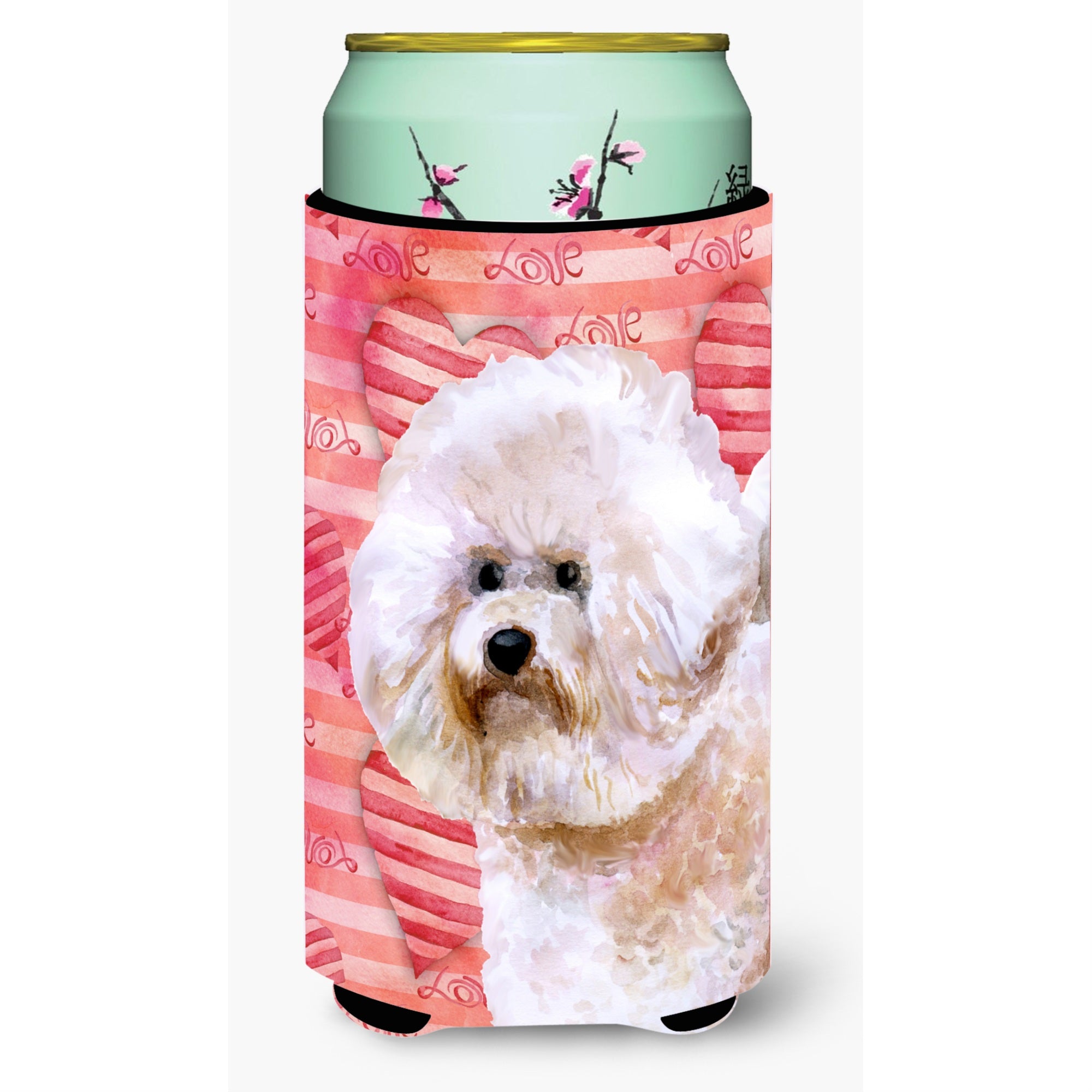 'Caroline'S Treasures Bichon Frise #2 Love Decorative Can Hugger, Tall Boy, Multicolor''