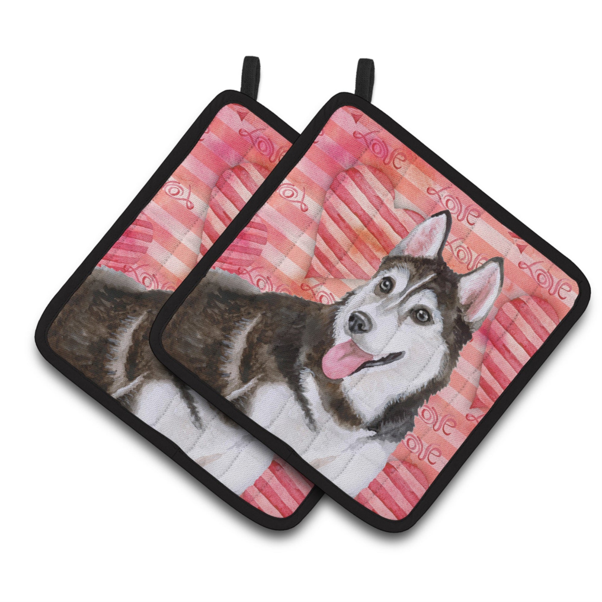 'Caroline'S Treasures Siberian Husky #2 Decorated Pot Holder, 7.5H X 7.5W, Love Is A Dog''
