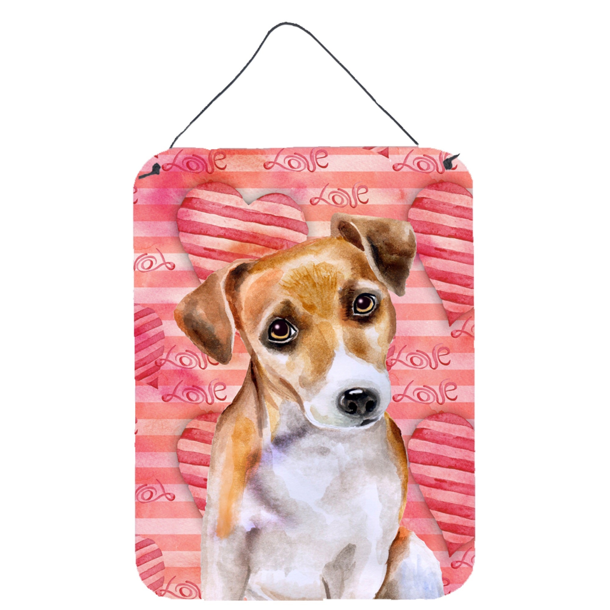 'Caroline'S Treasures Jack Russell Terrier #2 Love Metal Print, 16'''' X 12'''', Multicolor''