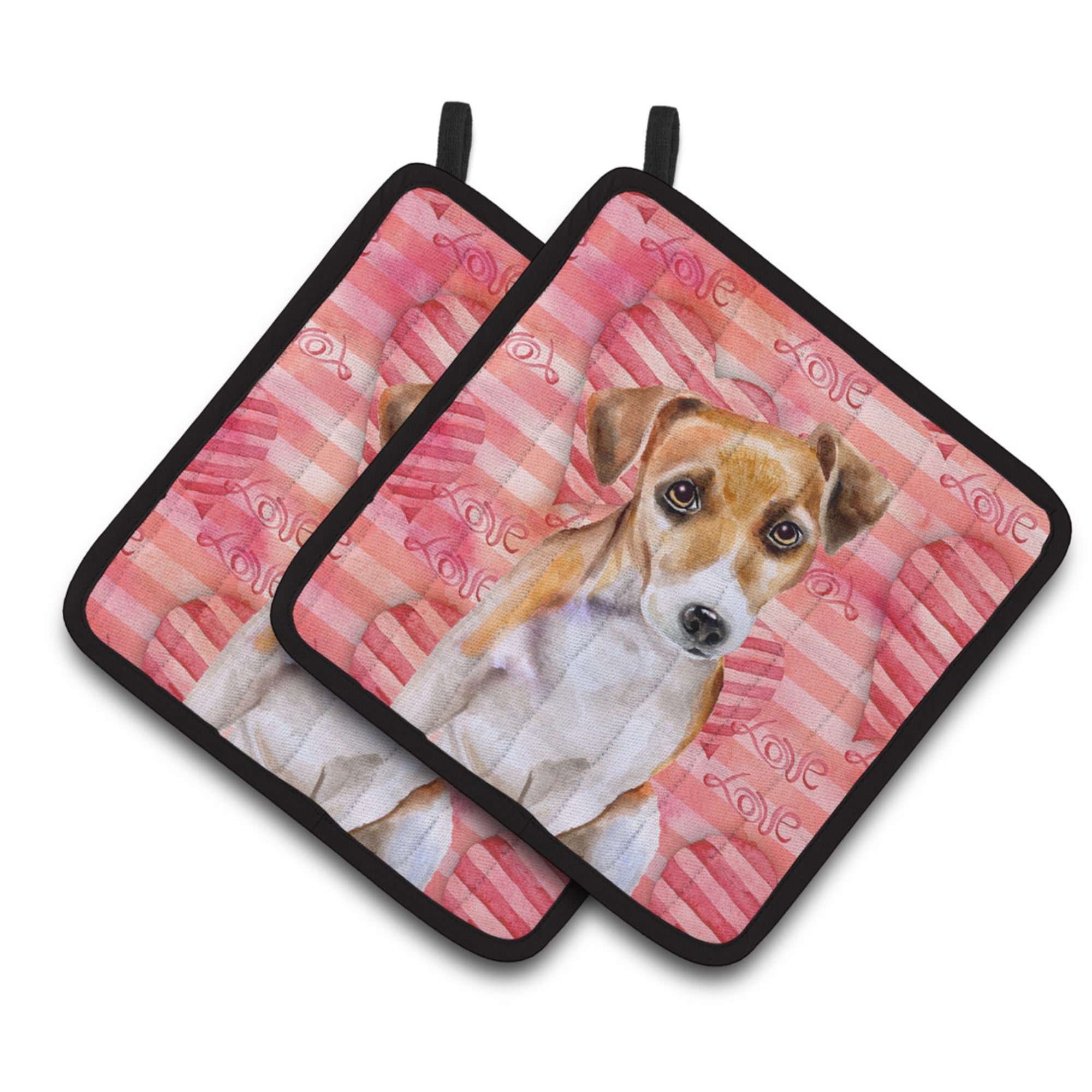 'Caroline'S Treasures Jack Russell Terrier #2 Decorated Pot Holder, 7.5H X 7.5W, Love Is A Dog''