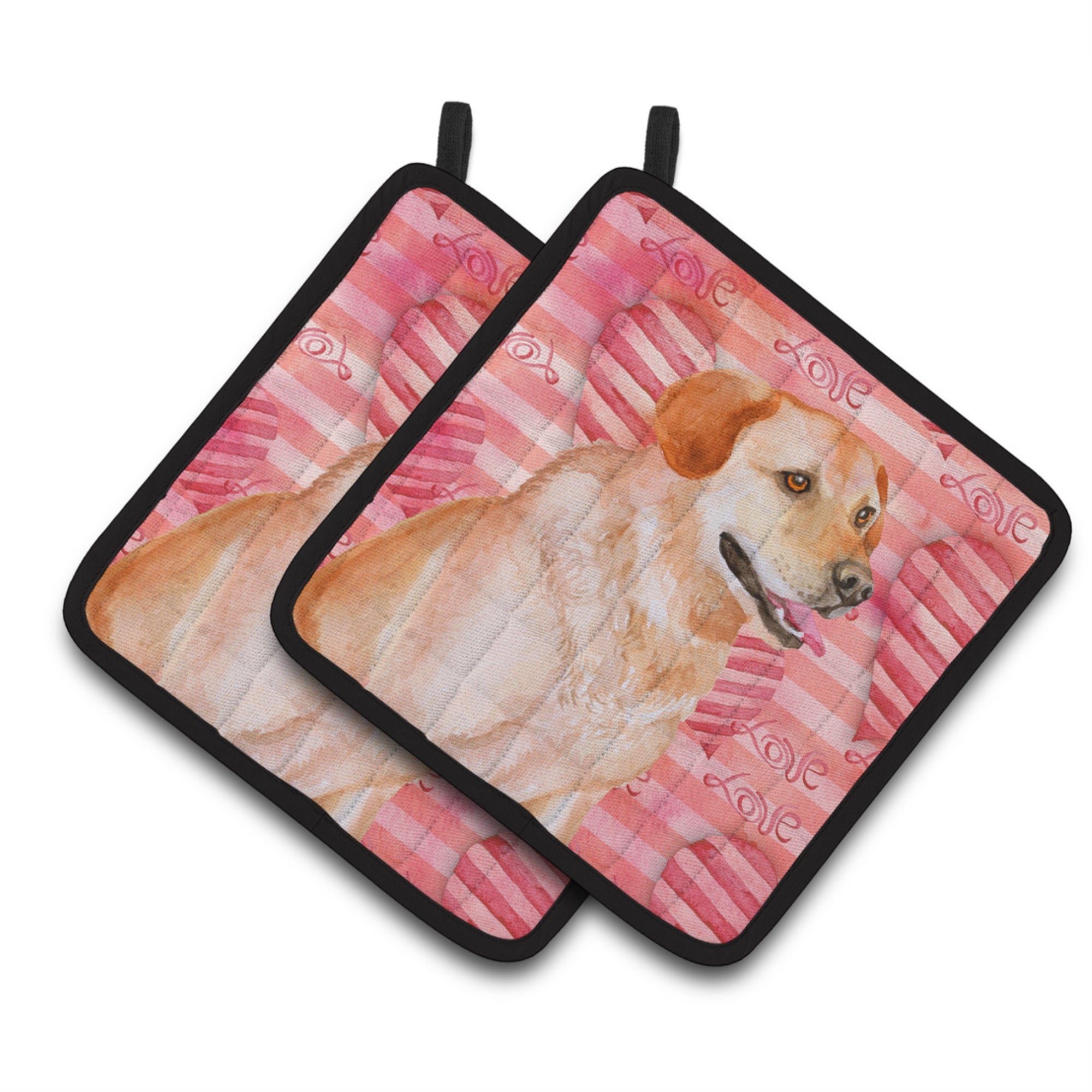 'Caroline'S Treasures Labrador Retriever Decorated Pot Holder, 7.5H X 7.5W, Love Is A Dog''
