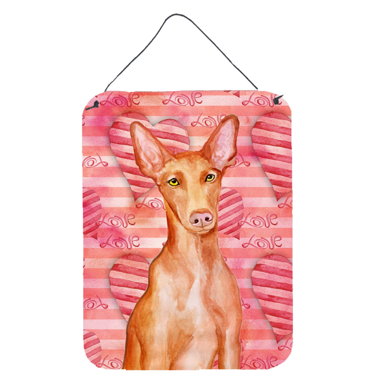 'Caroline'S Treasures Pharaoh Hound Love Metal Print, 16'''' X 12'''', Multicolor''