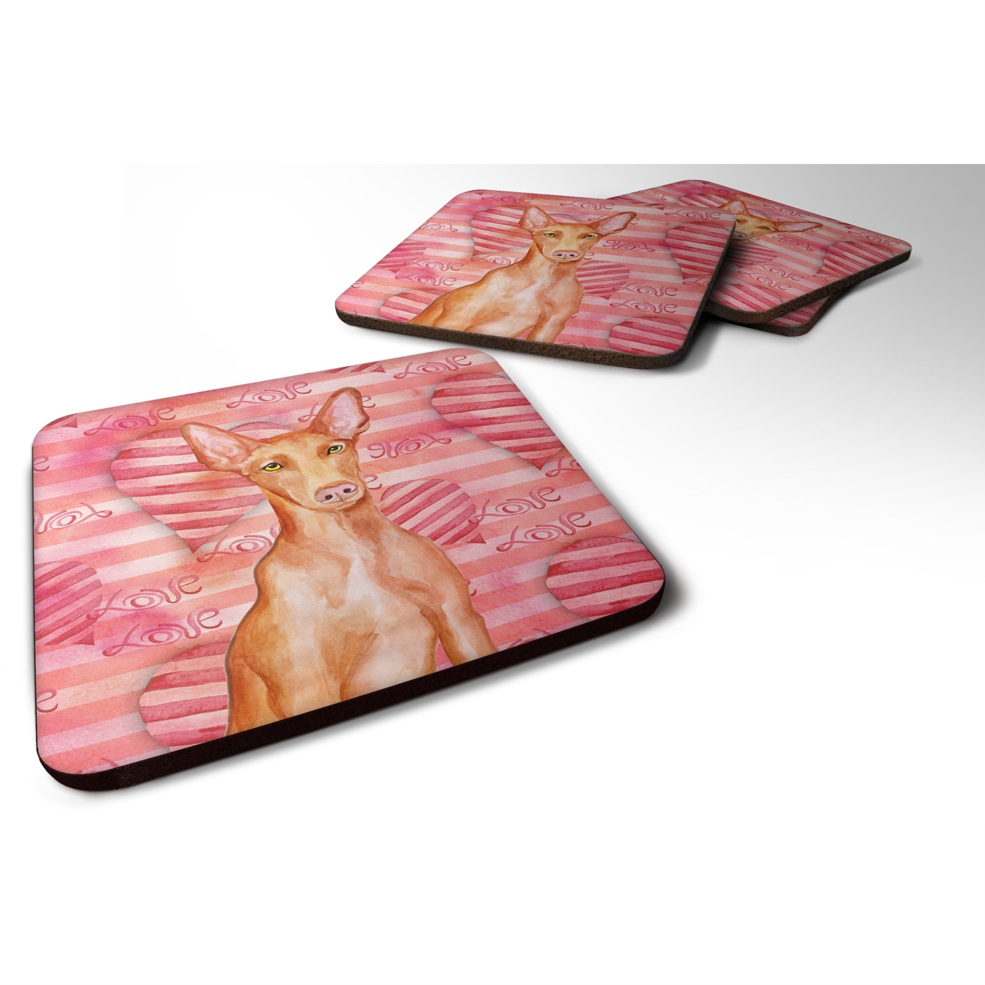 'Caroline'S Treasures Pharaoh Hound Love Decorative Coasters, Multicolor''
