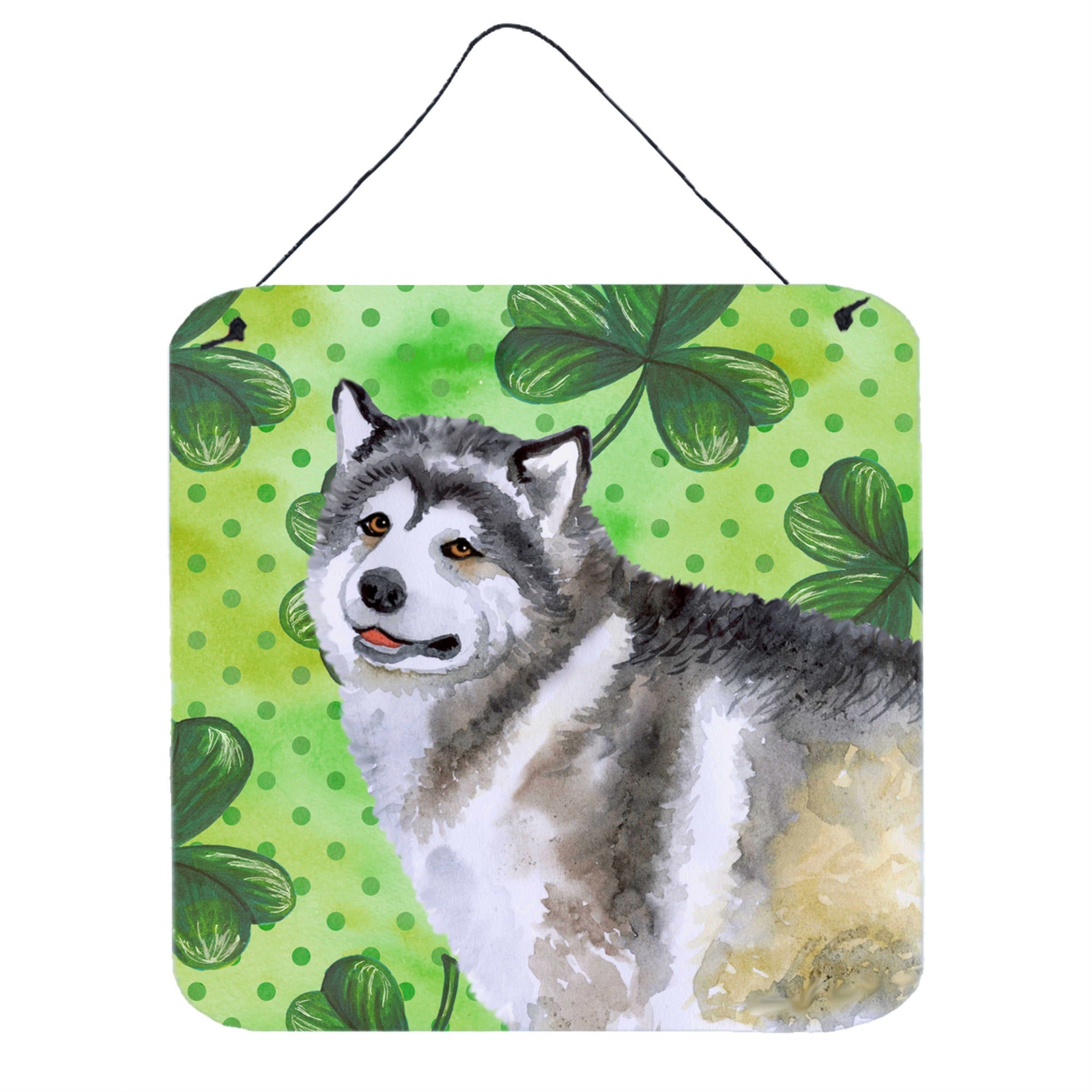 'Caroline'S Treasures Alaskan Malamute Metal Print, 6H X 6W, St Patrick'S Day''