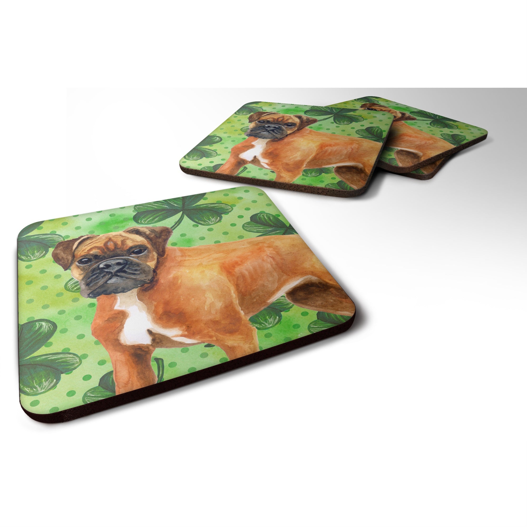 'Caroline'S Treasures German Boxer St Patrick'S Decorative Coasters, Multicolor''