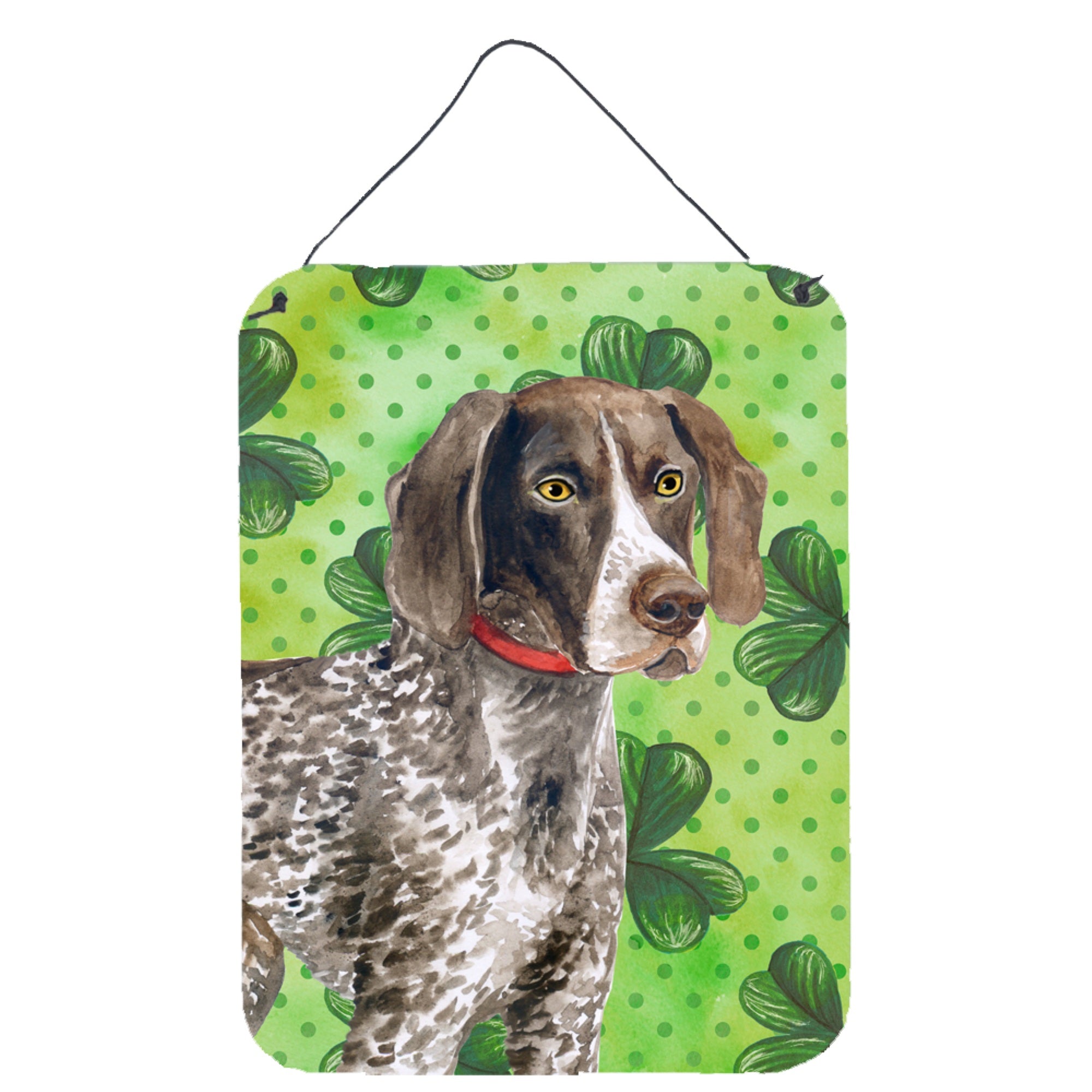 'Caroline'S Treasures German Shorthaired Pointer St Patrick'S Metal Print, 16'''' X 12'''', Multicolor''
