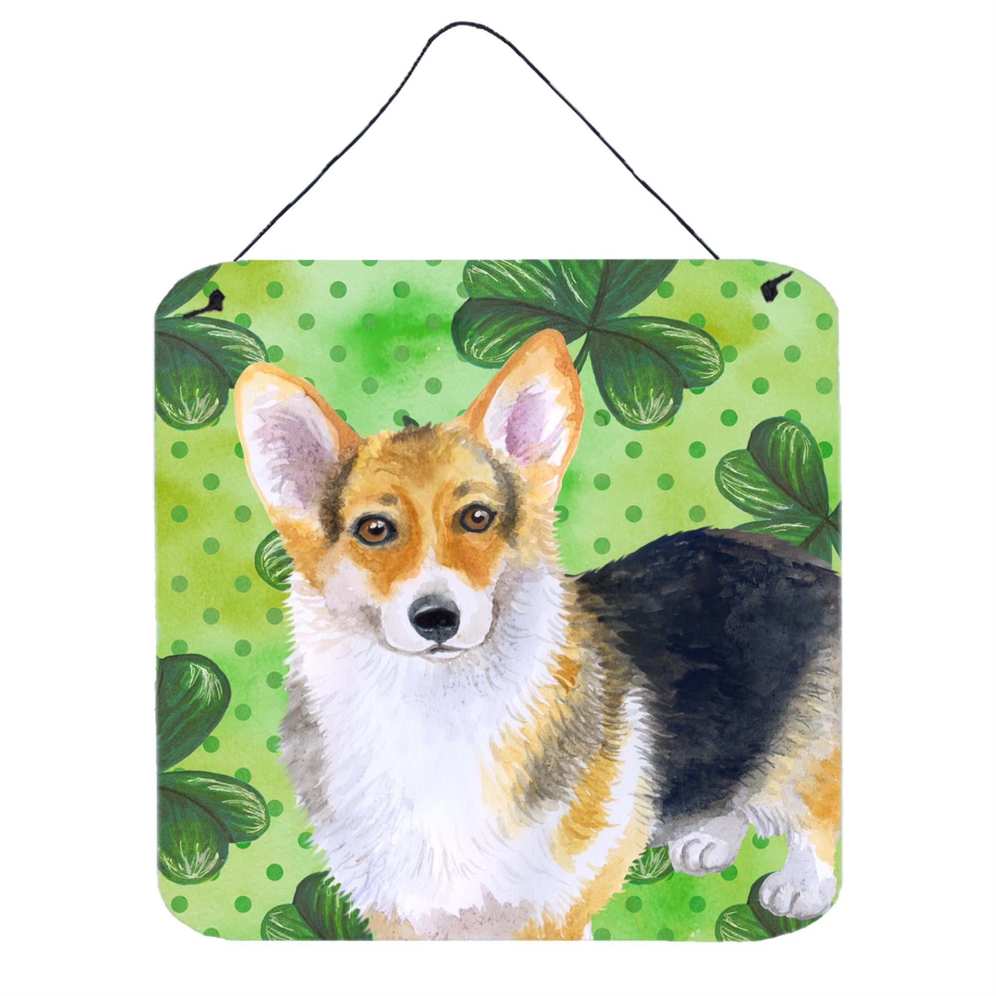 'Caroline'S Treasures Pembroke Corgi Metal Print, 6H X 6W, St Patrick'S Day''