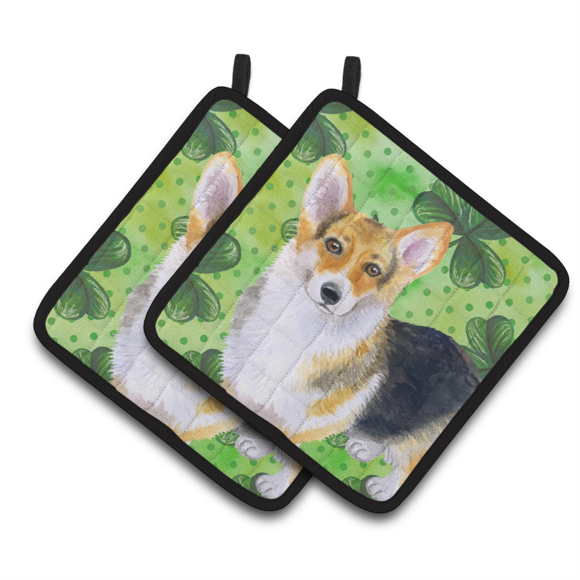 'Caroline'S Treasures Pembroke Corgi Decorated Pot Holder, 7.5H X 7.5W, St Patrick'S Day''