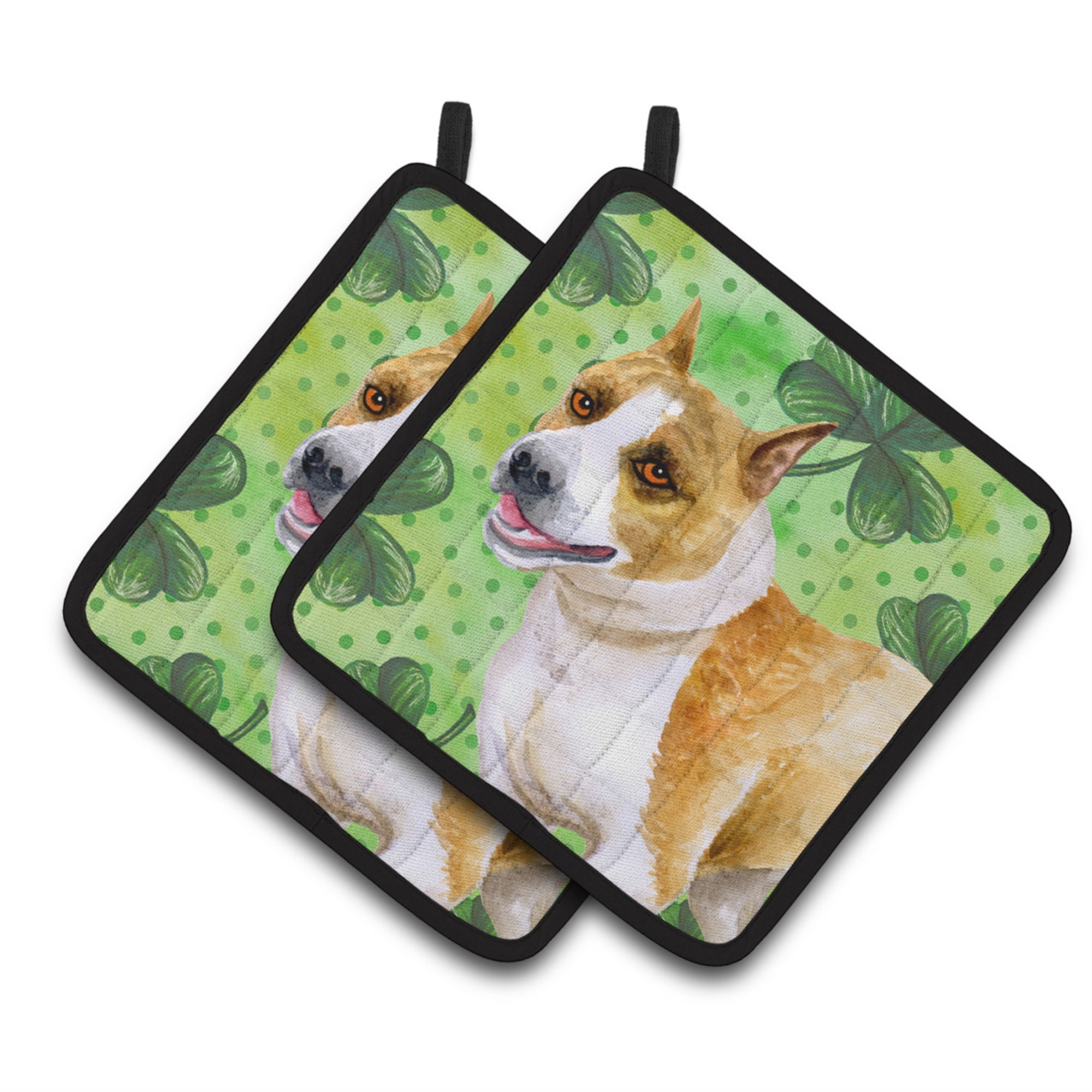 'Caroline'S Treasures American Staffordshire Decorated Pot Holder, 7.5H X 7.5W, St Patrick'S Day''