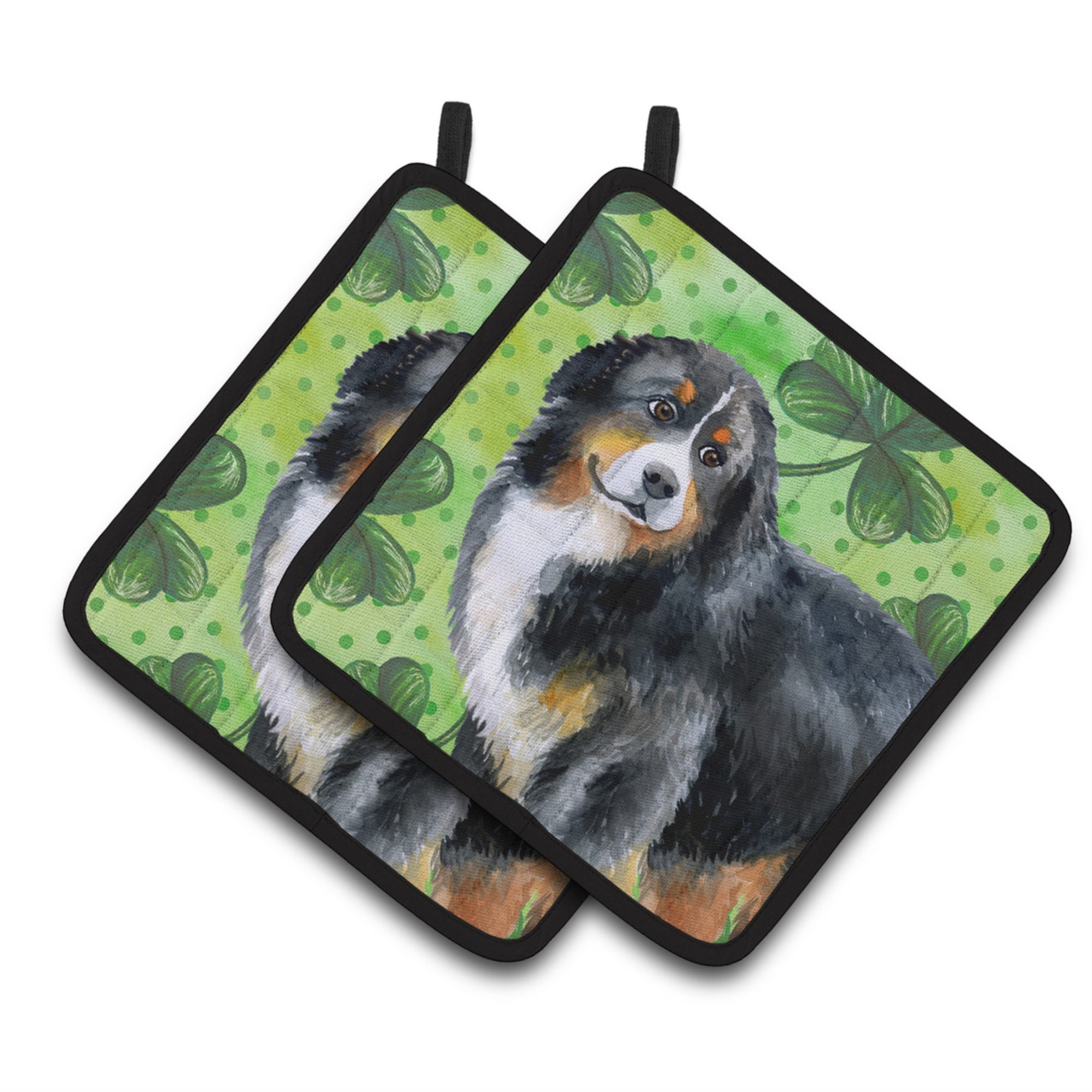 'Caroline'S Treasures Bernese Mountain Dog Decorated Pot Holder, 7.5H X 7.5W, St Patrick'S Day''