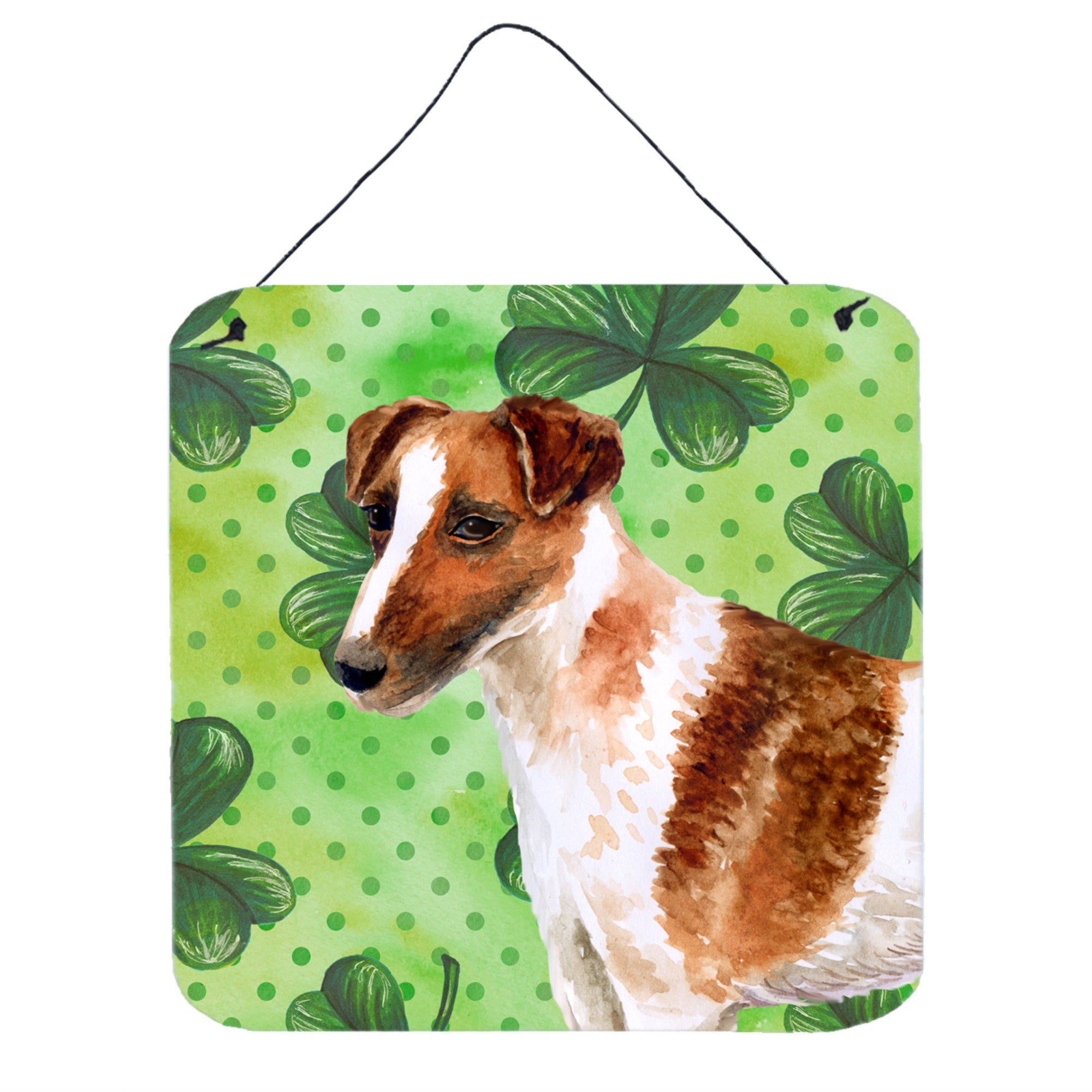 'Caroline'S Treasures Smooth Fox Terrier Metal Print, 6H X 6W, St Patrick'S Day''