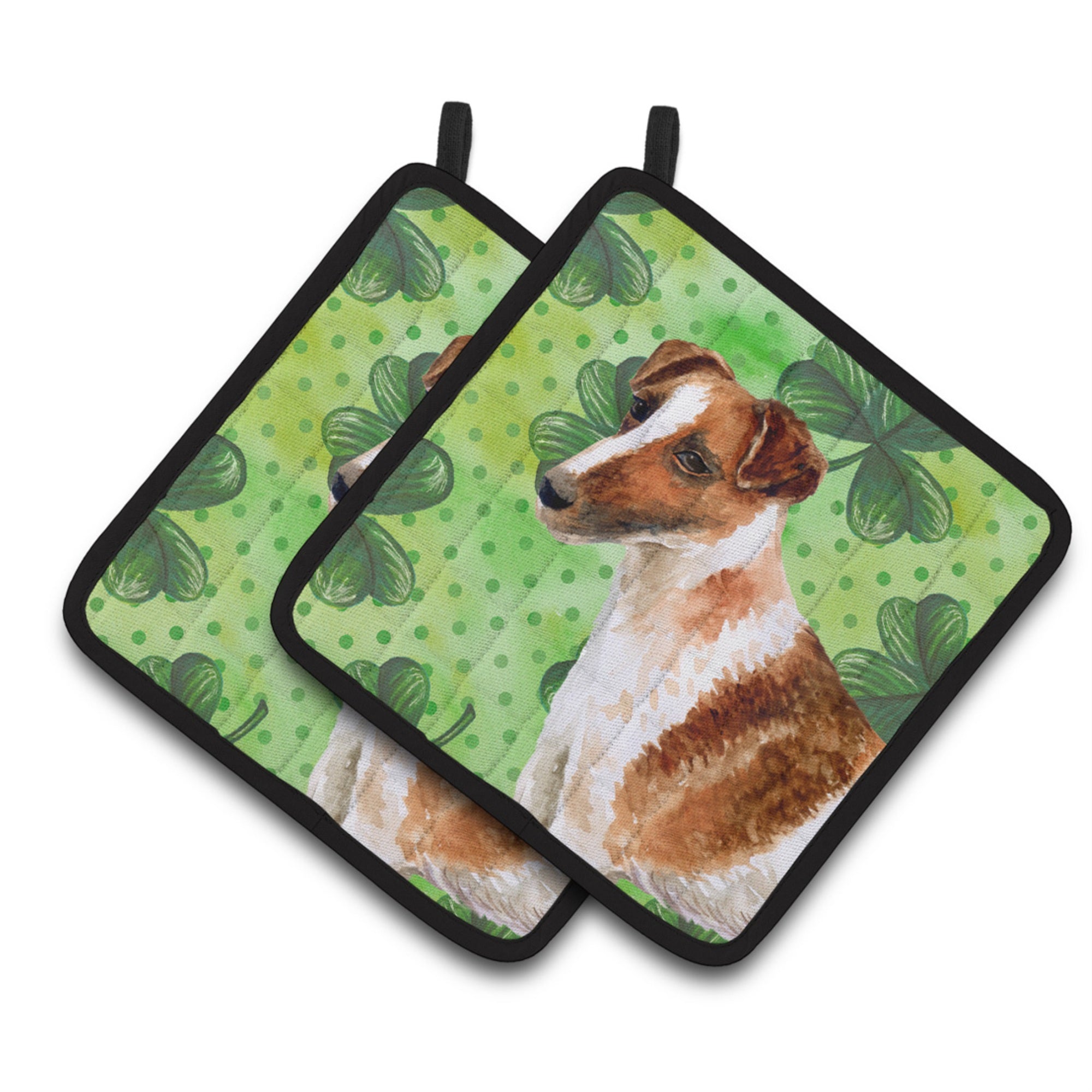 'Caroline'S Treasures Smooth Fox Terrier Decorated Pot Holder, 7.5H X 7.5W, St Patrick'S Day''