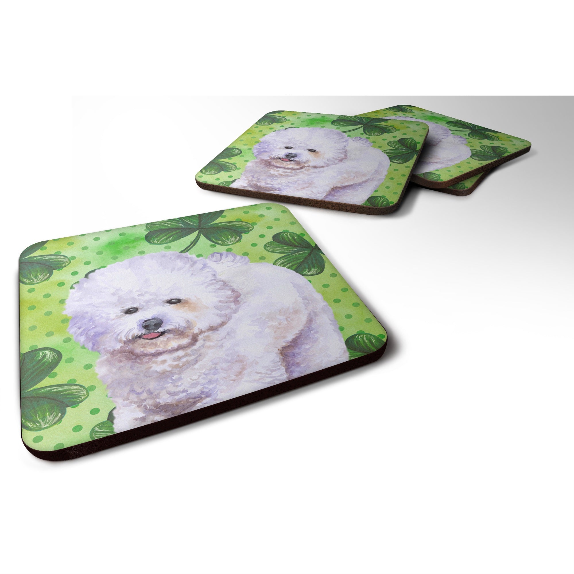 'Caroline'S Treasures Bichon Frise St Patrick'S Decorative Coasters, Multicolor''