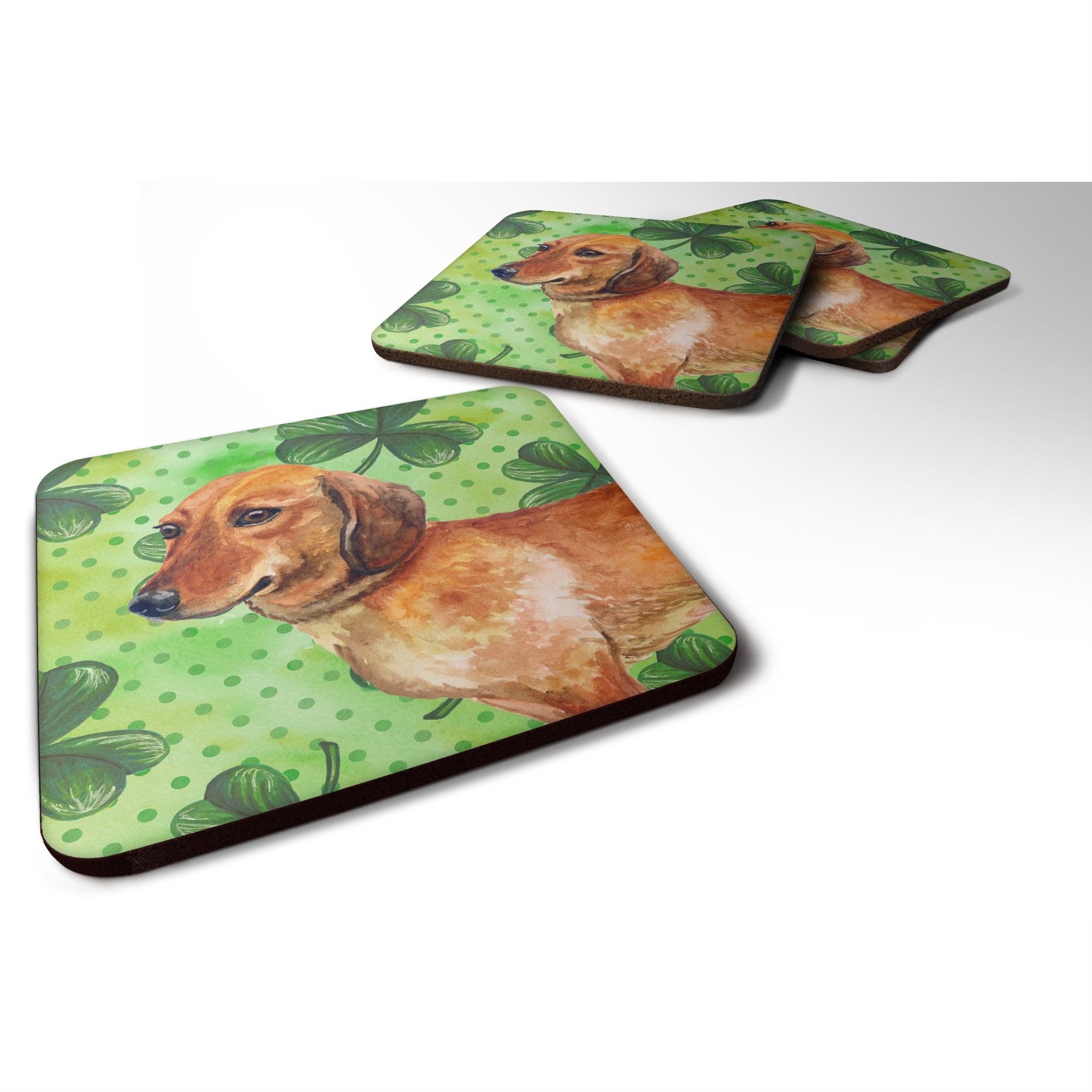 'Caroline'S Treasures Dachshund St Patrick'S Decorative Coasters, Multicolor''