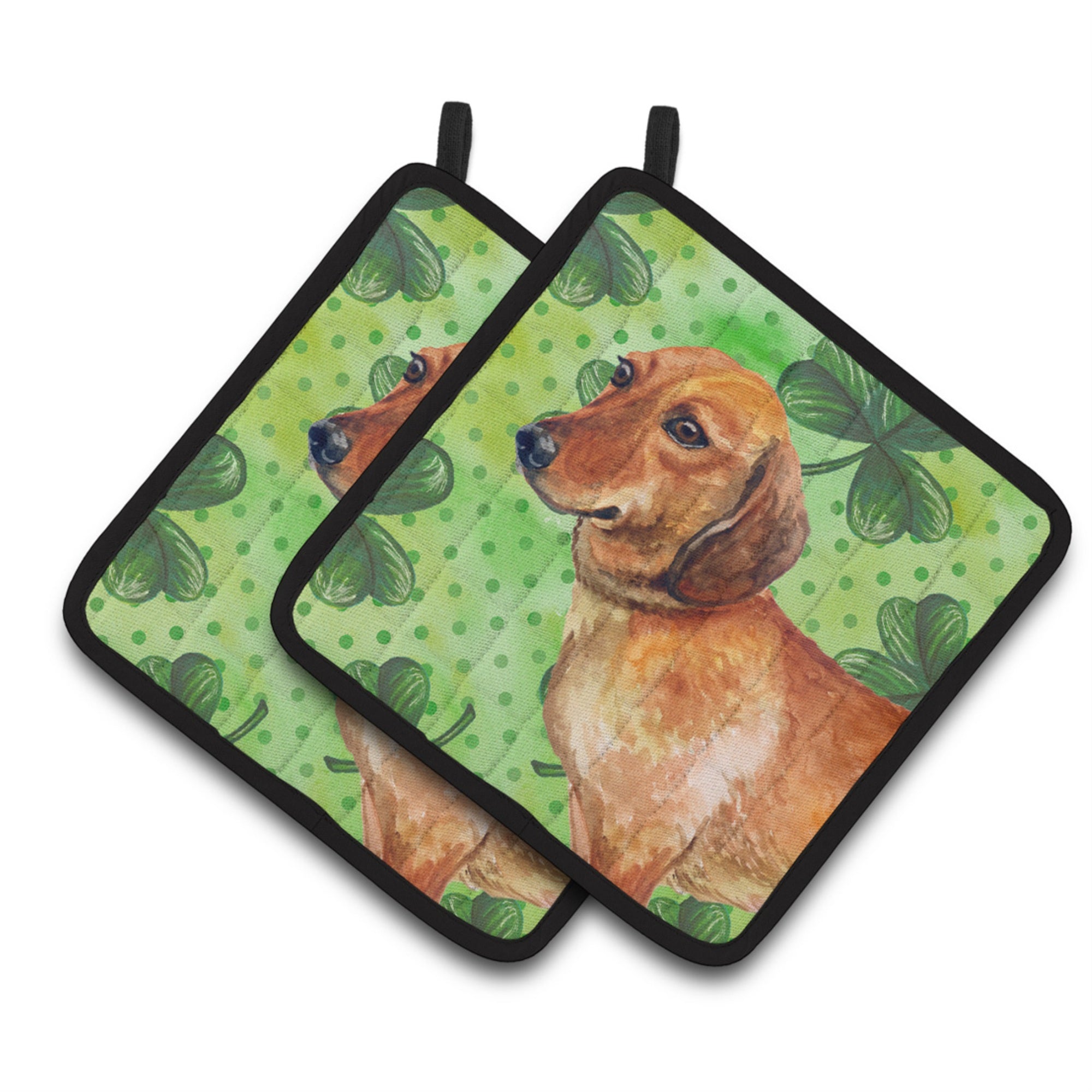 'Caroline'S Treasures Dachshund Decorated Pot Holder, 7.5H X 7.5W, St Patrick'S Day''