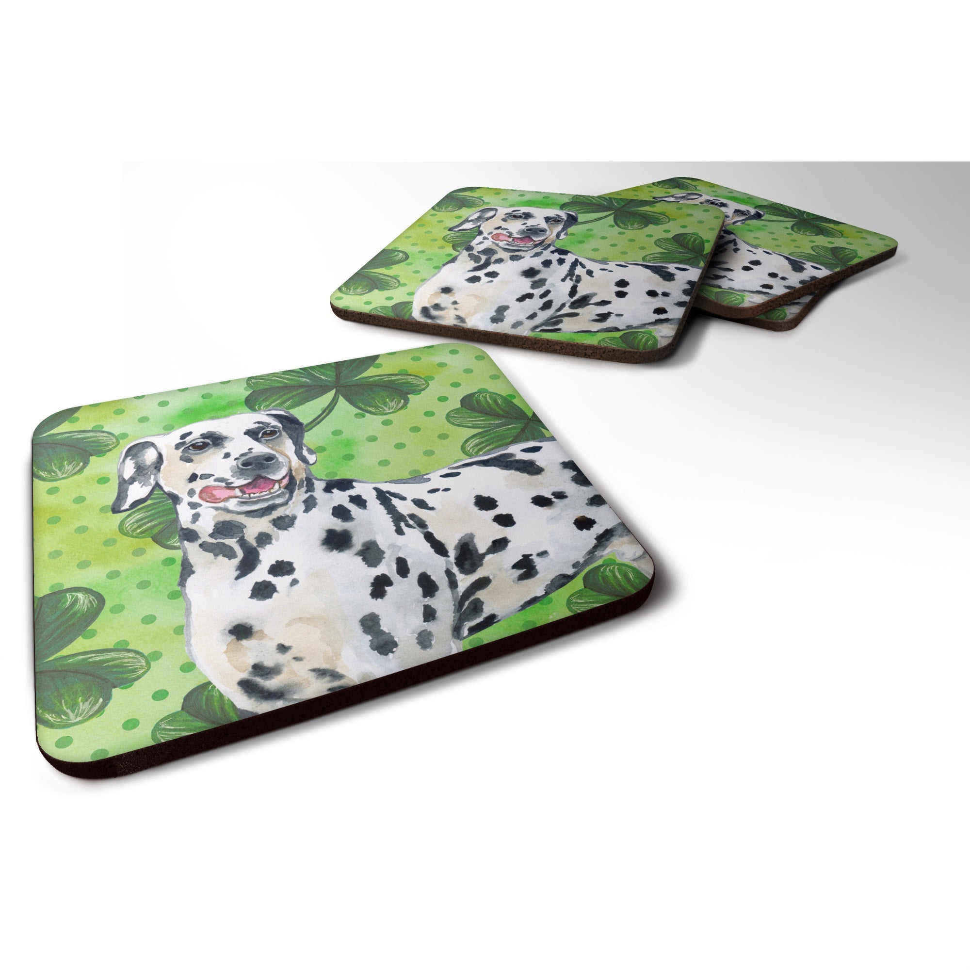 'Caroline'S Treasures Dalmatian St Patrick'S Decorative Coasters, Multicolor''