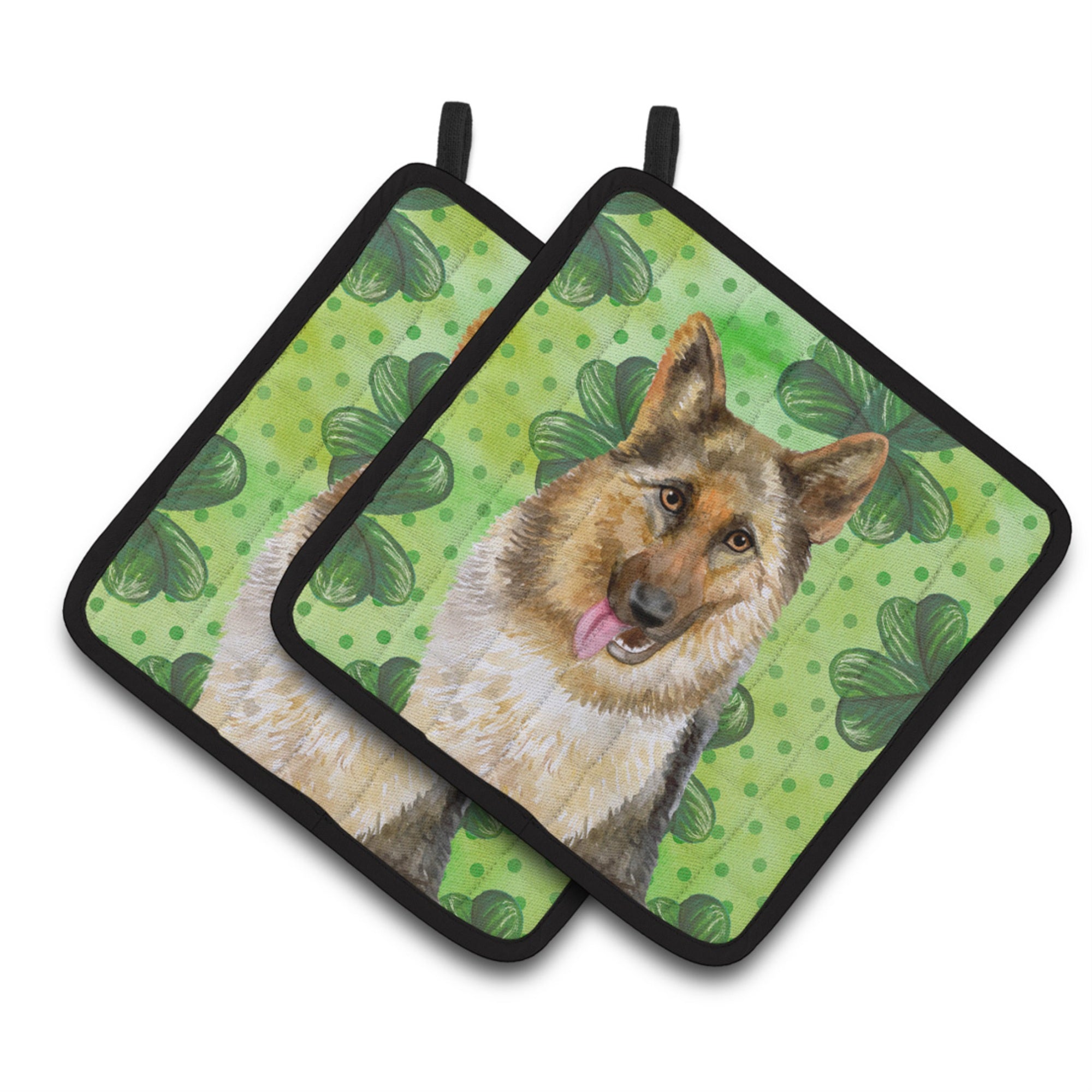 'Caroline'S Treasures German Shepherd Decorated Pot Holder, 7.5H X 7.5W, St Patrick'S Day''
