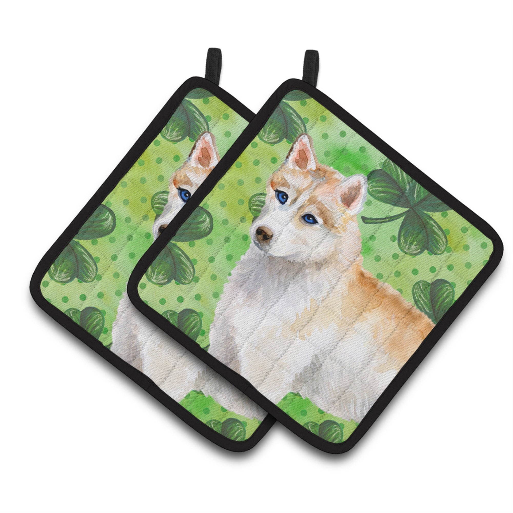 'Caroline'S Treasures Siberian Husky Decorated Pot Holder, 7.5H X 7.5W, St Patrick'S Day''