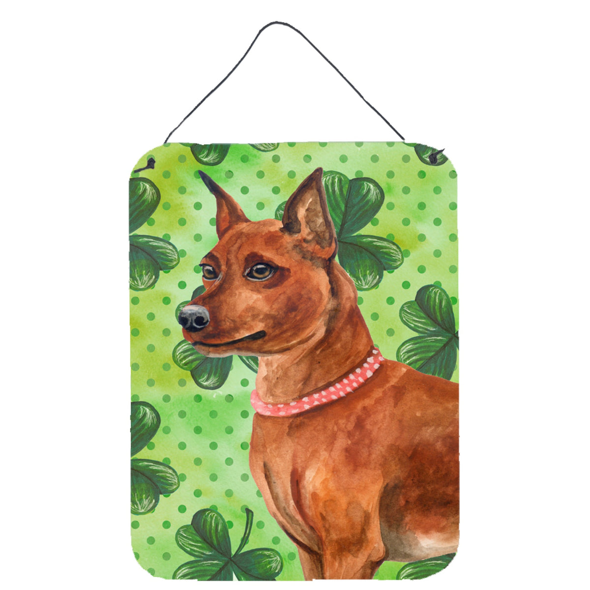 'Caroline'S Treasures Miniature Pinscher St Patrick'S Metal Print, 16'''' X 12'''', Multicolor''