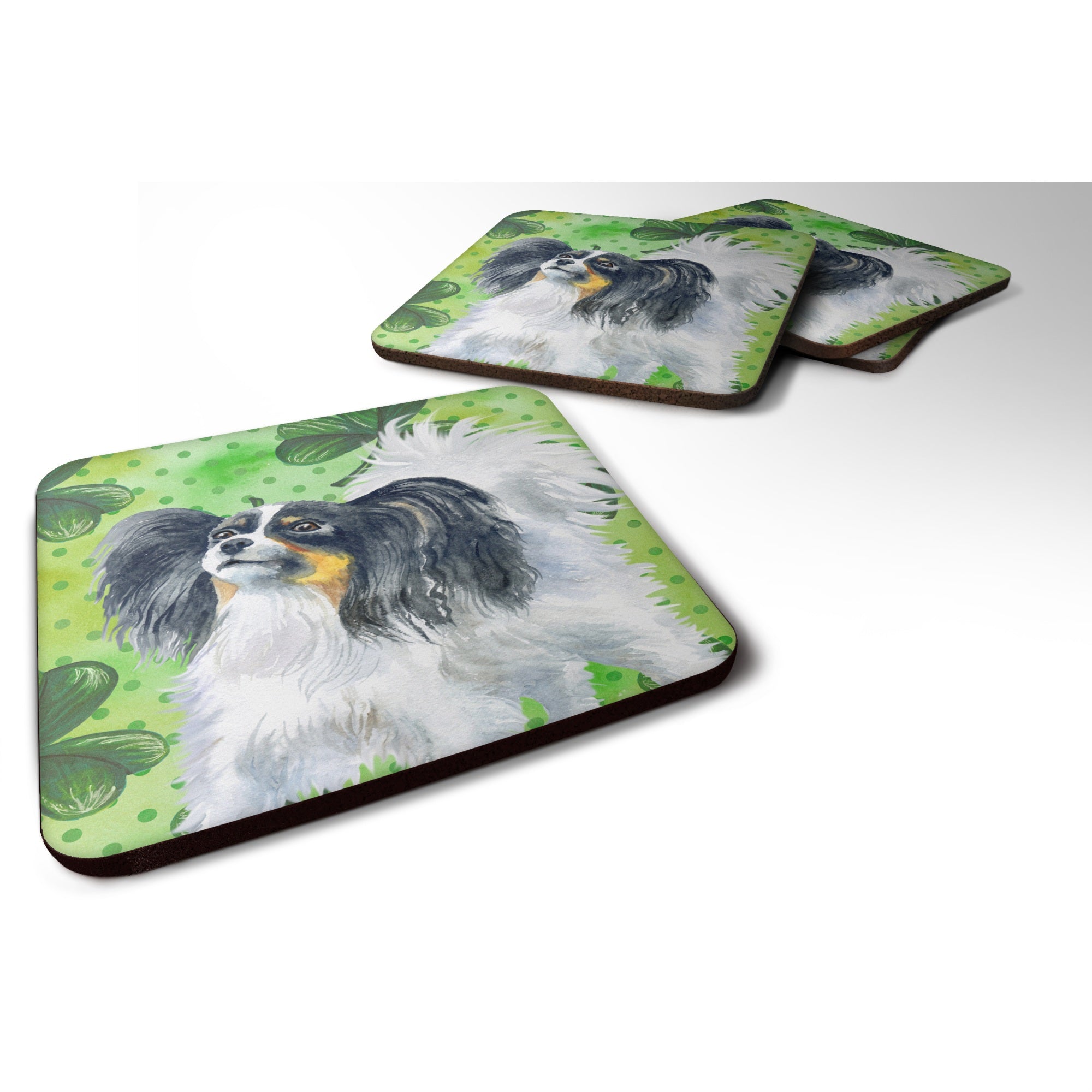 'Caroline'S Treasures Papillon St Patrick'S Decorative Coasters, Multicolor''