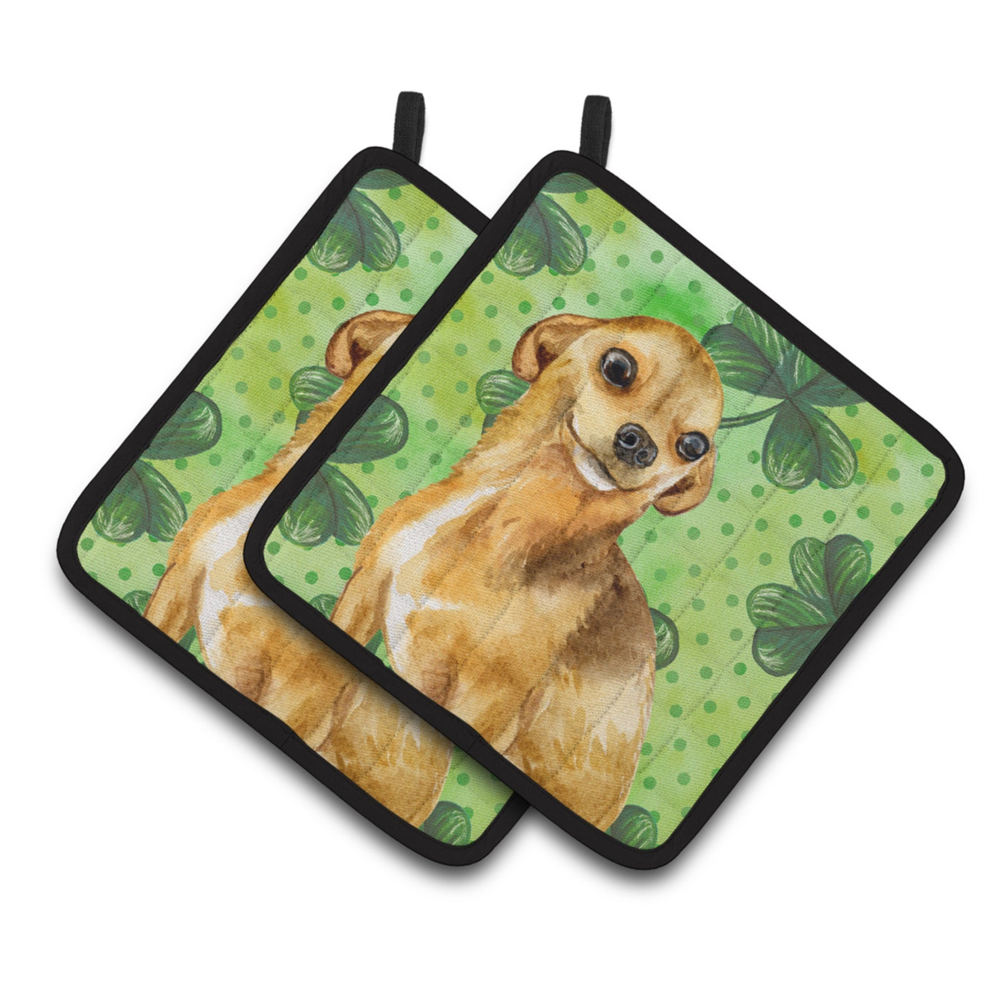 'Caroline'S Treasures Chihuahua Decorated Pot Holder, 7.5H X 7.5W, St Patrick'S Day''