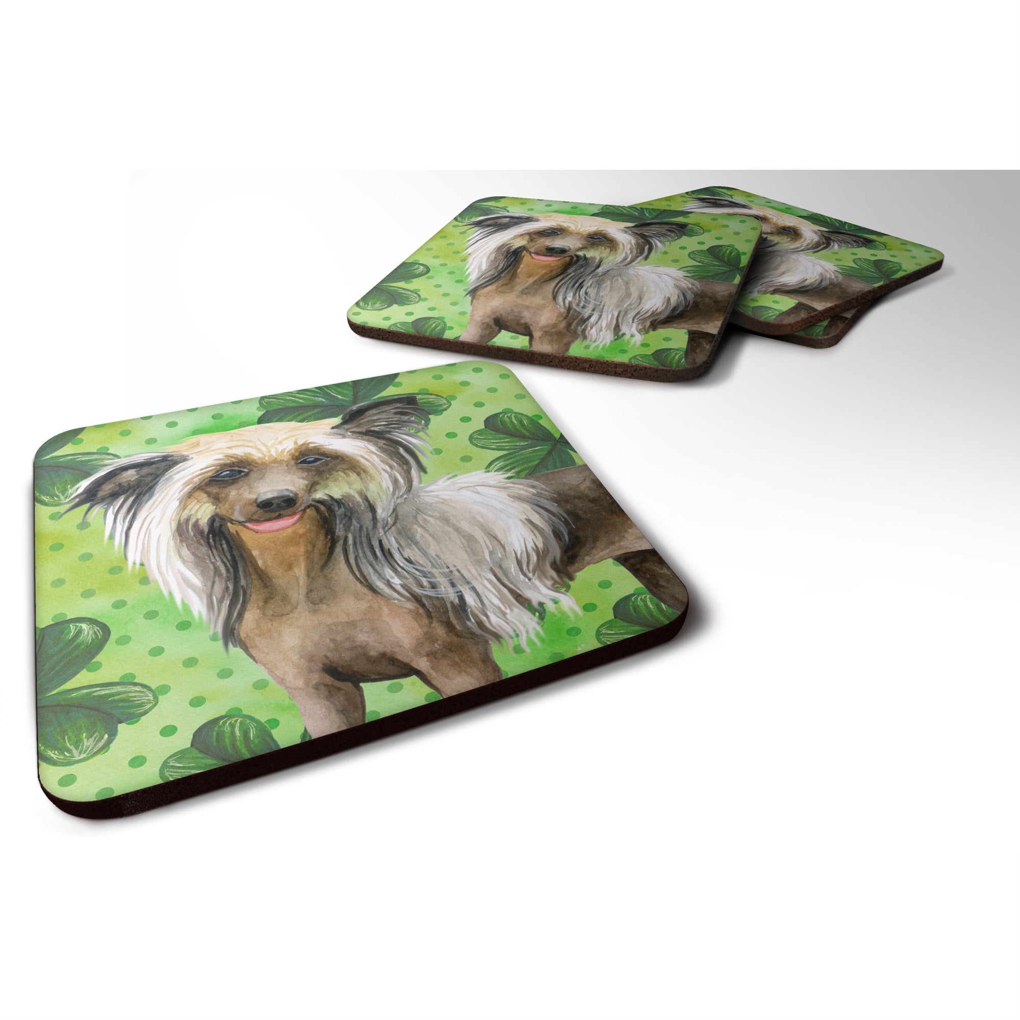 'Caroline'S Treasures Chinese Crested St Patrick'S Decorative Coasters, Multicolor''