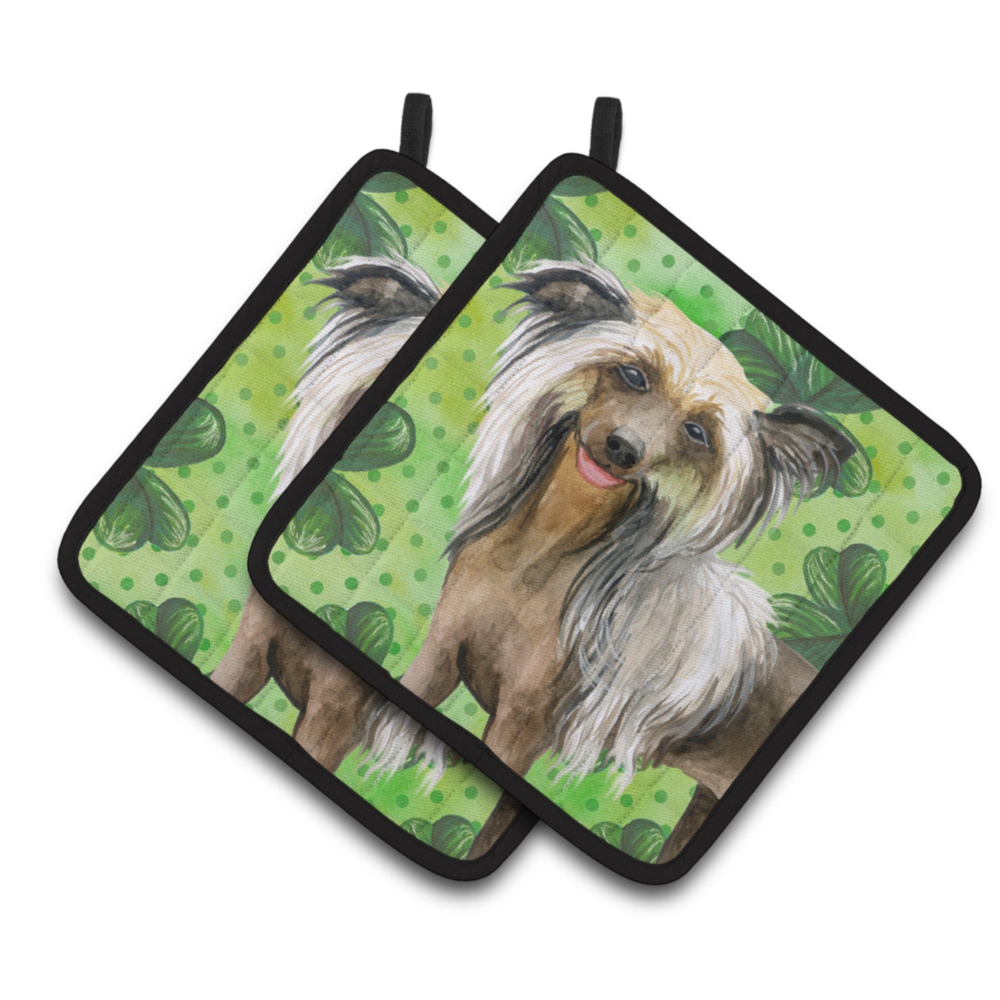 'Caroline'S Treasures Chinese Crested Decorated Pot Holder, 7.5H X 7.5W, St Patrick'S Day''
