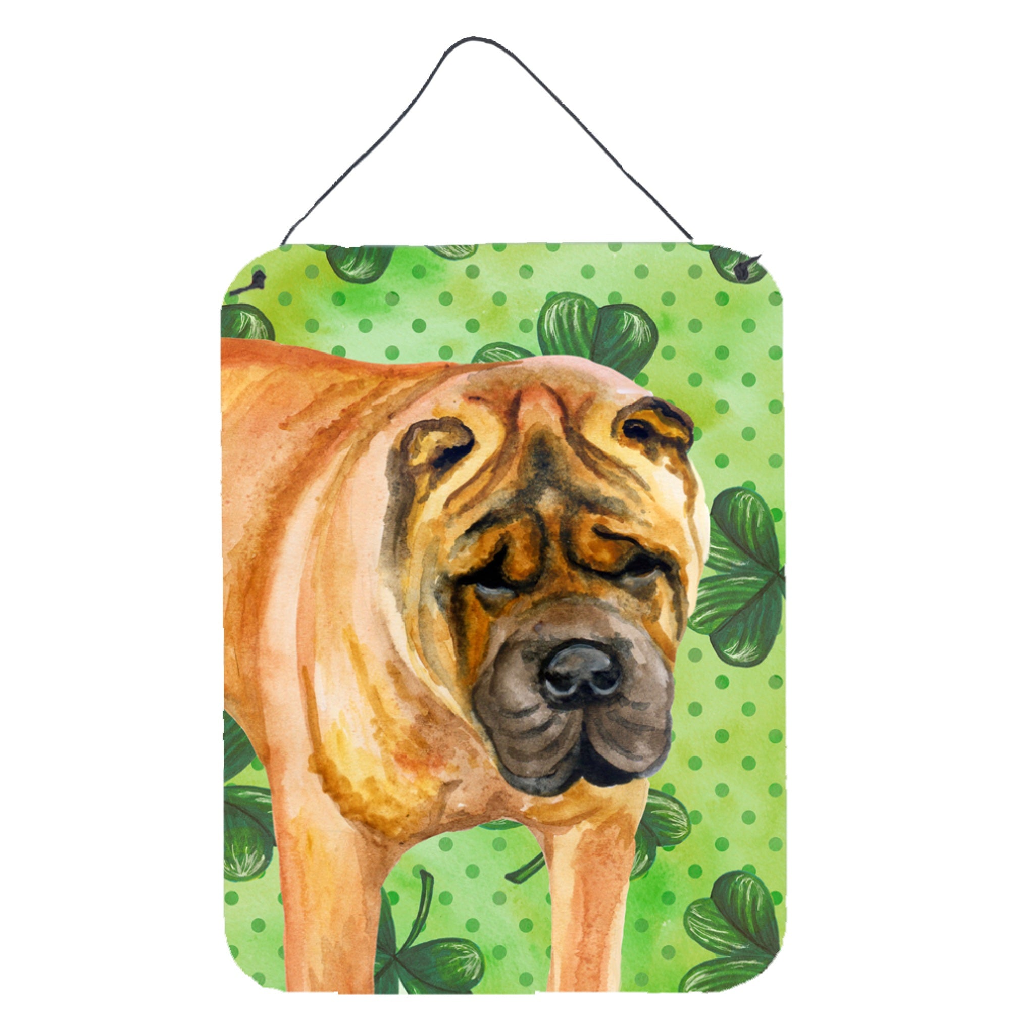 'Caroline'S Treasures Shar Pei St Patrick'S Metal Print, 16'''' X 12'''', Multicolor''