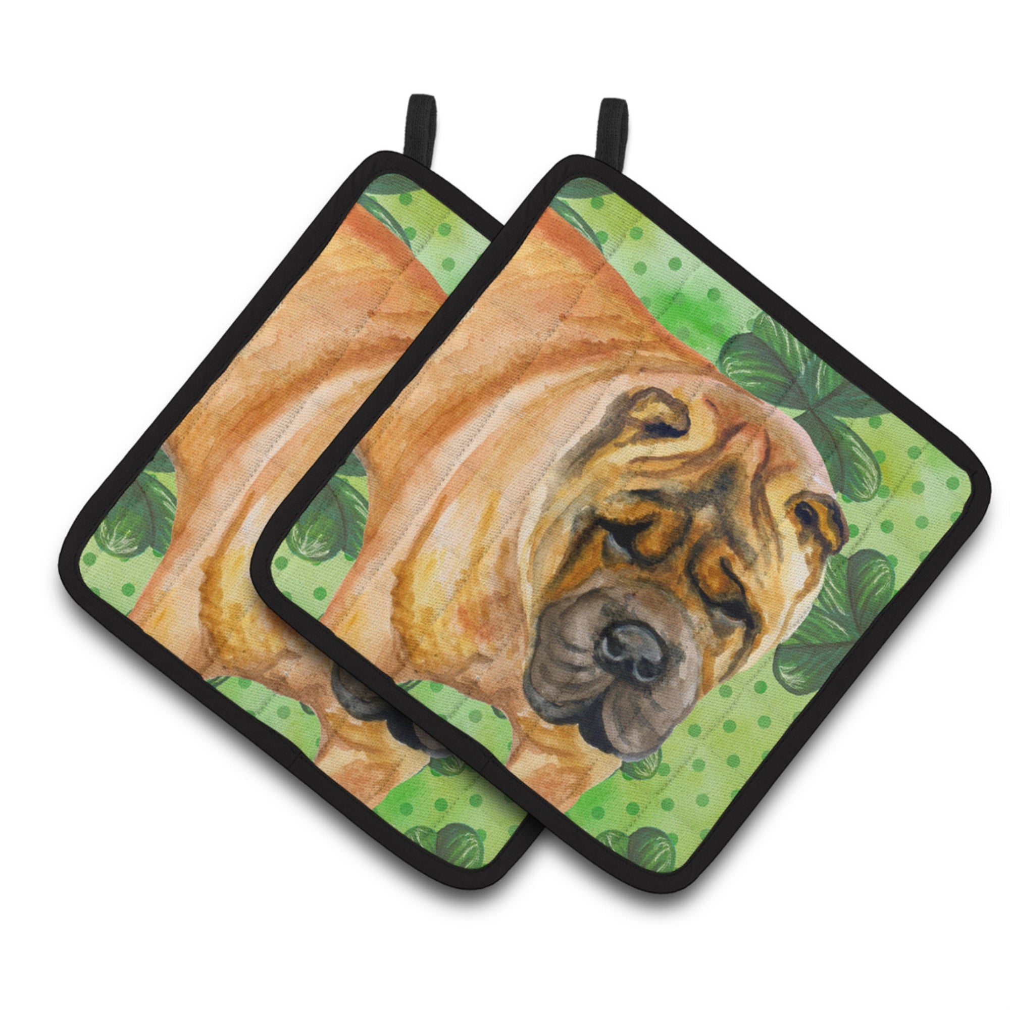 'Caroline'S Treasures Shar Pei Decorated Pot Holder, 7.5H X 7.5W, St Patrick'S Day''