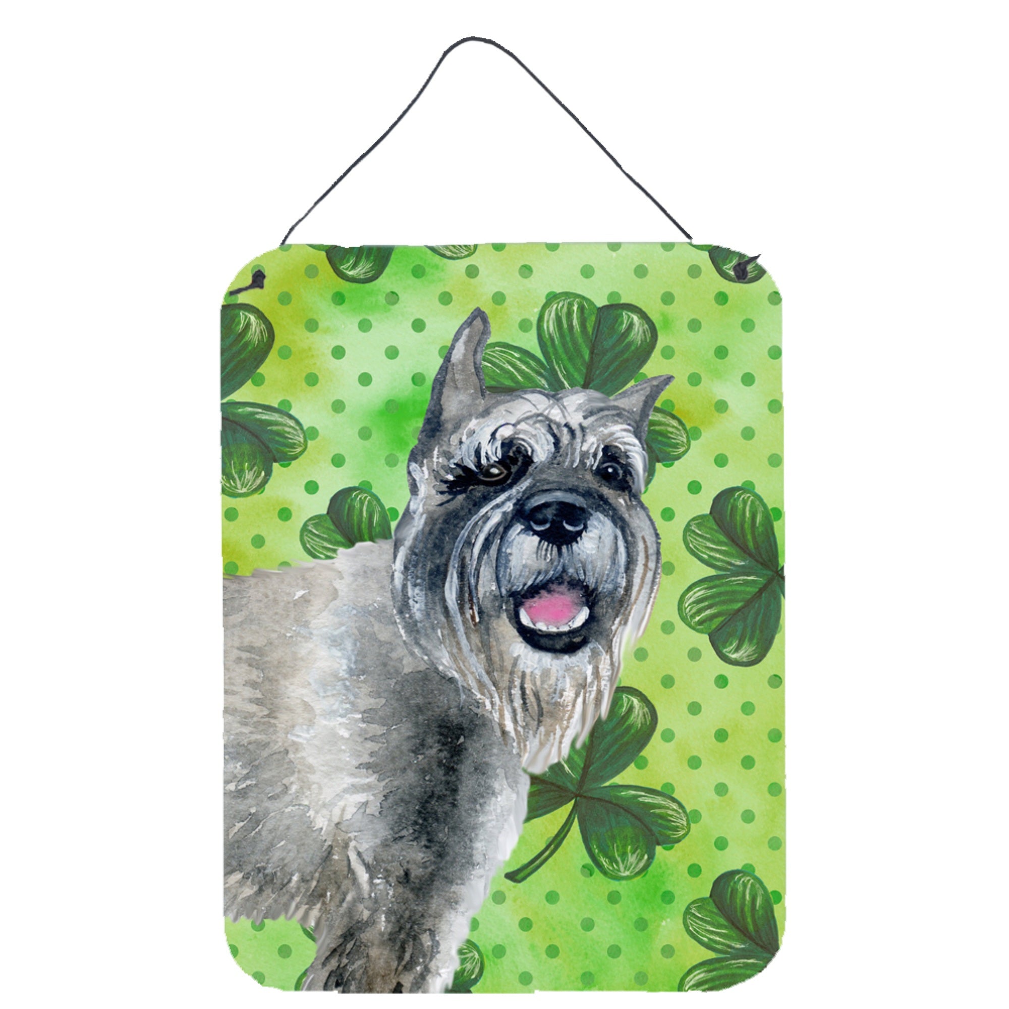 'Caroline'S Treasures Schnauzer St Patrick'S Metal Print, 16'''' X 12'''', Multicolor''