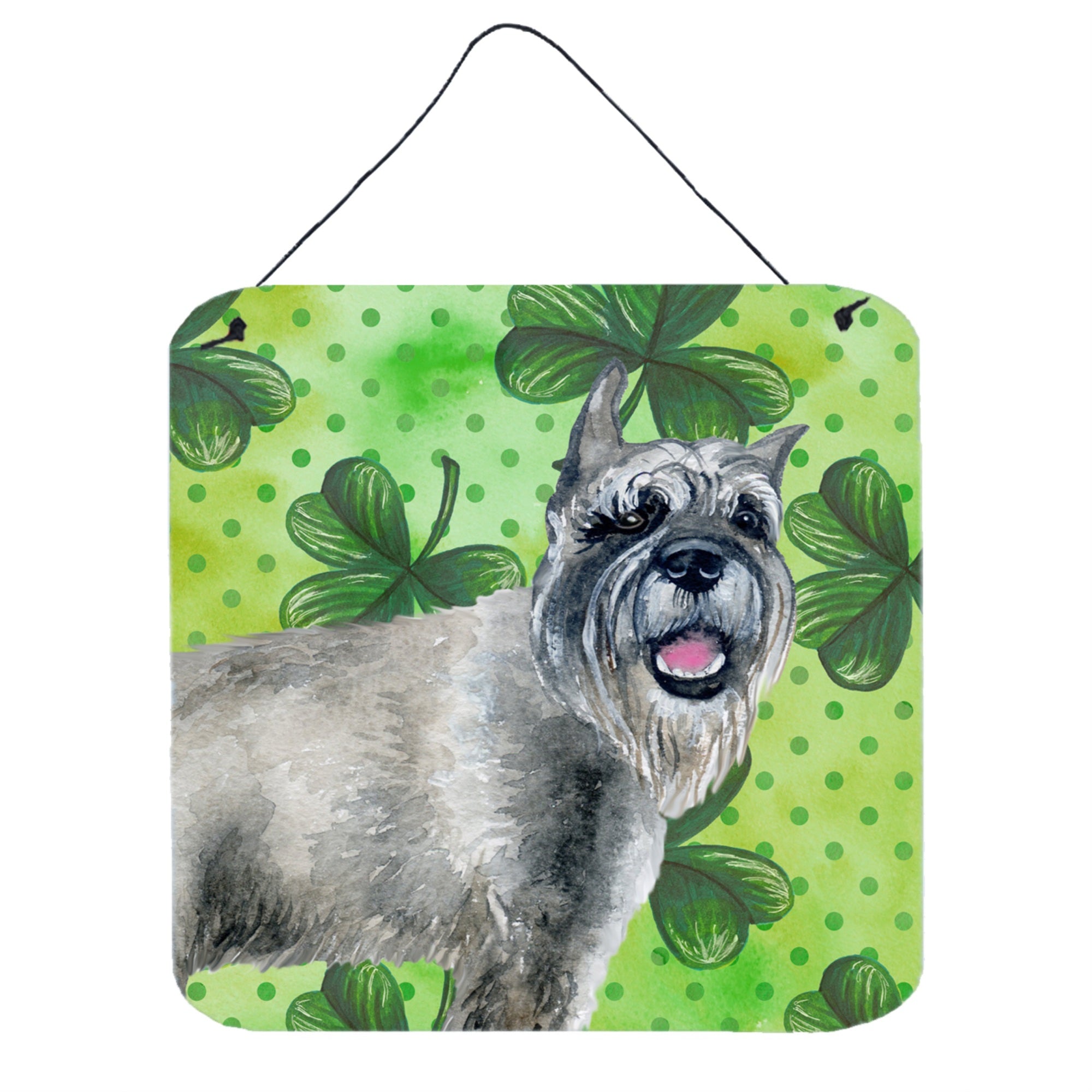 'Caroline'S Treasures Schnauzer Metal Print, 6H X 6W, St Patrick'S Day''