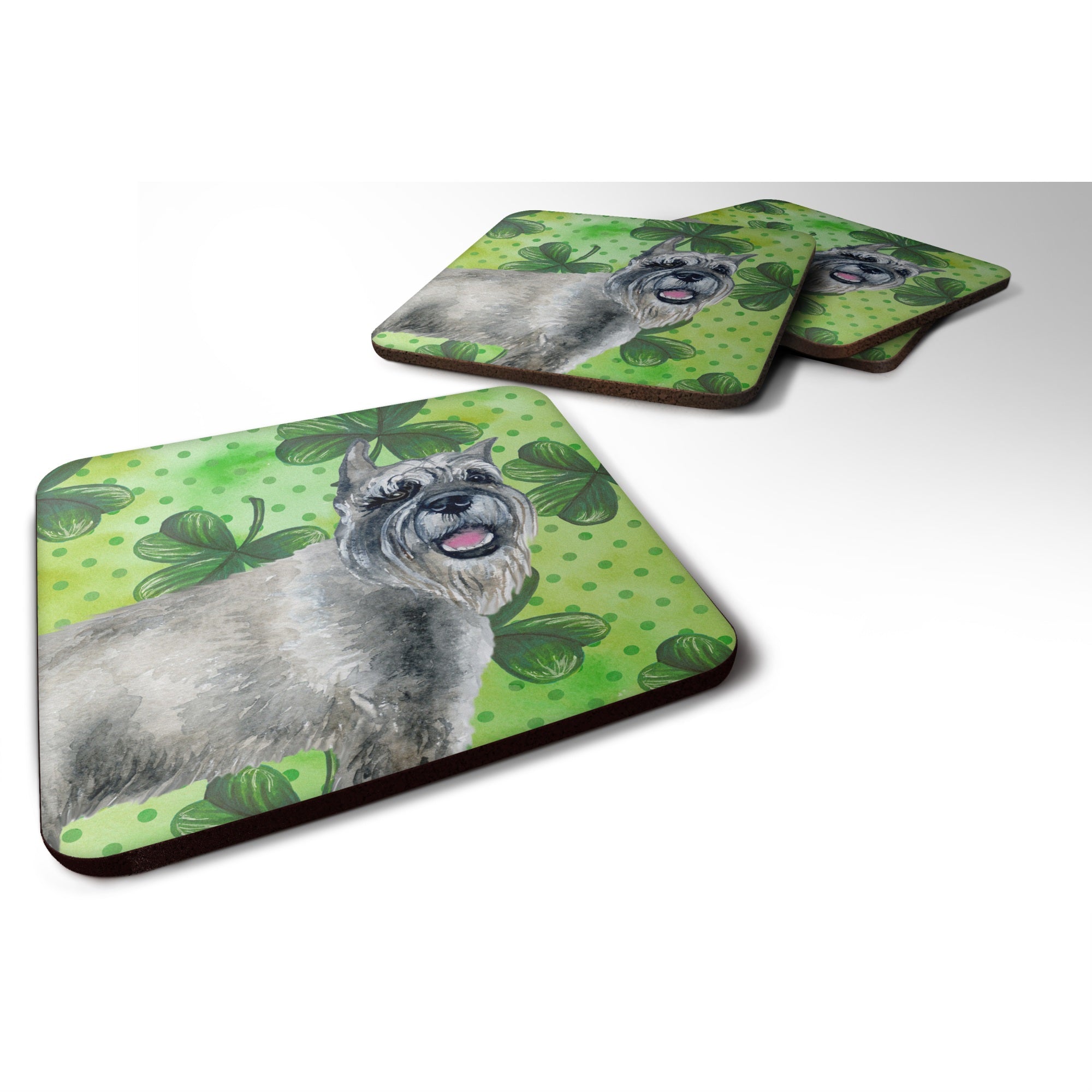 'Caroline'S Treasures Schnauzer St Patrick'S Decorative Coasters, Multicolor''