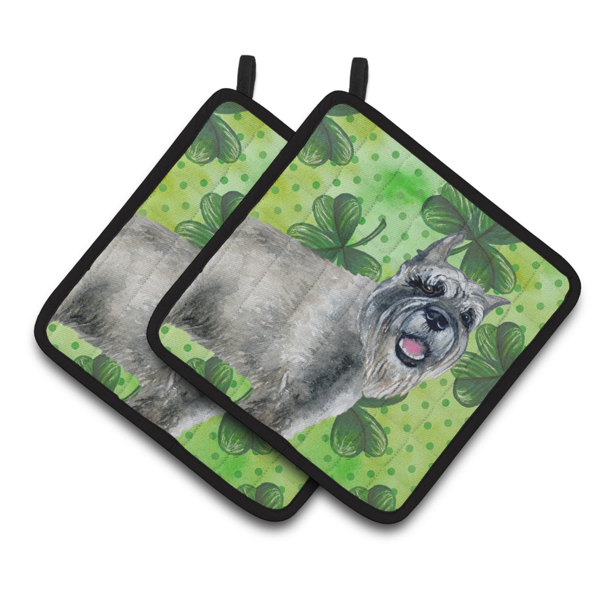 'Caroline'S Treasures Schnauzer Decorated Pot Holder, 7.5H X 7.5W, St Patrick'S Day''