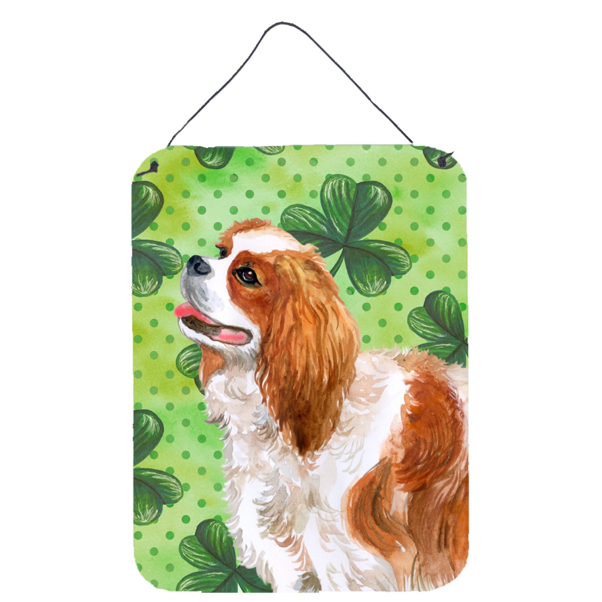 'Caroline'S Treasures Cavalier Spaniel St Patrick'S Metal Print, 16'''' X 12'''', Multicolor''